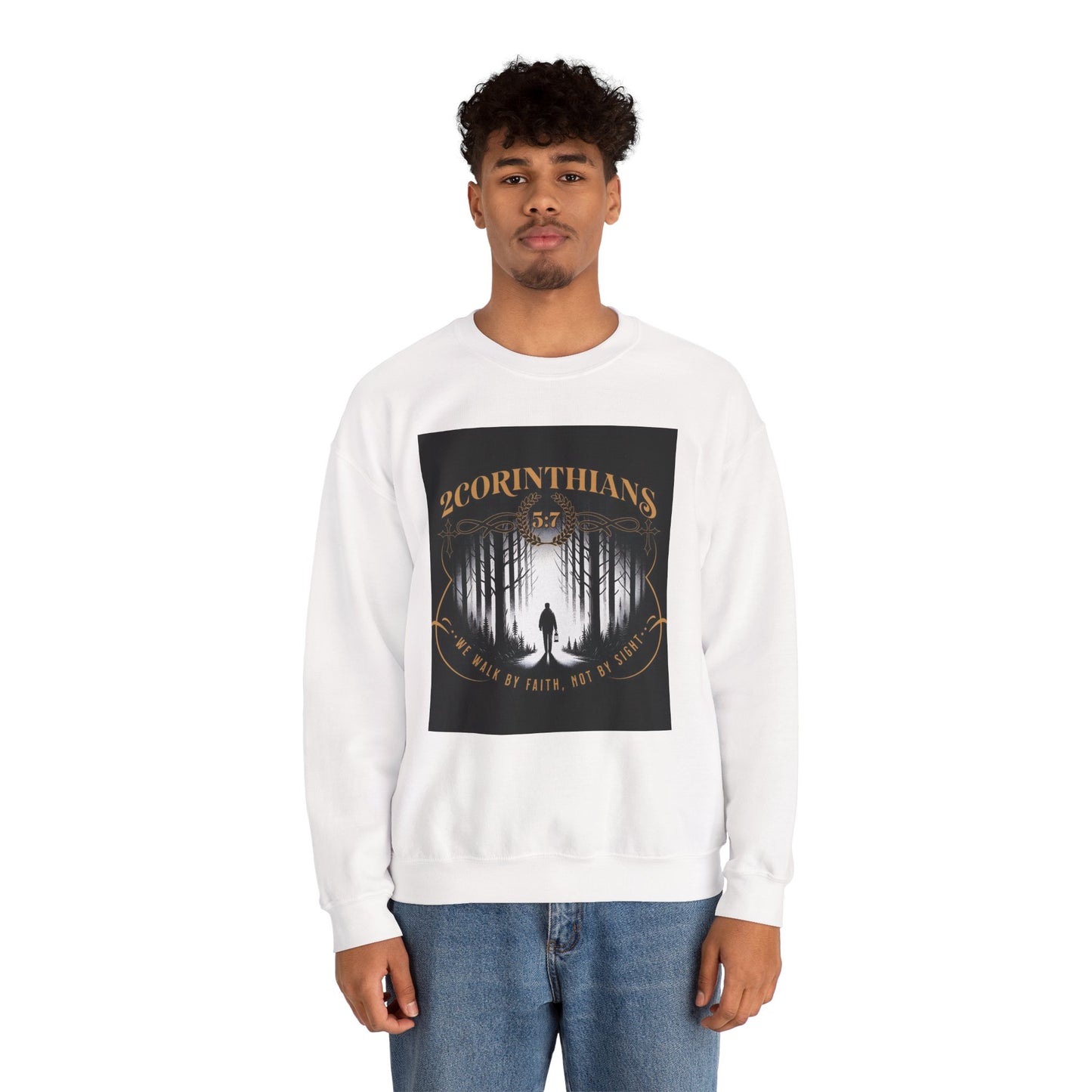 Faith-Inspired Crewneck Sweatshirt, Cozy Casual Wear,