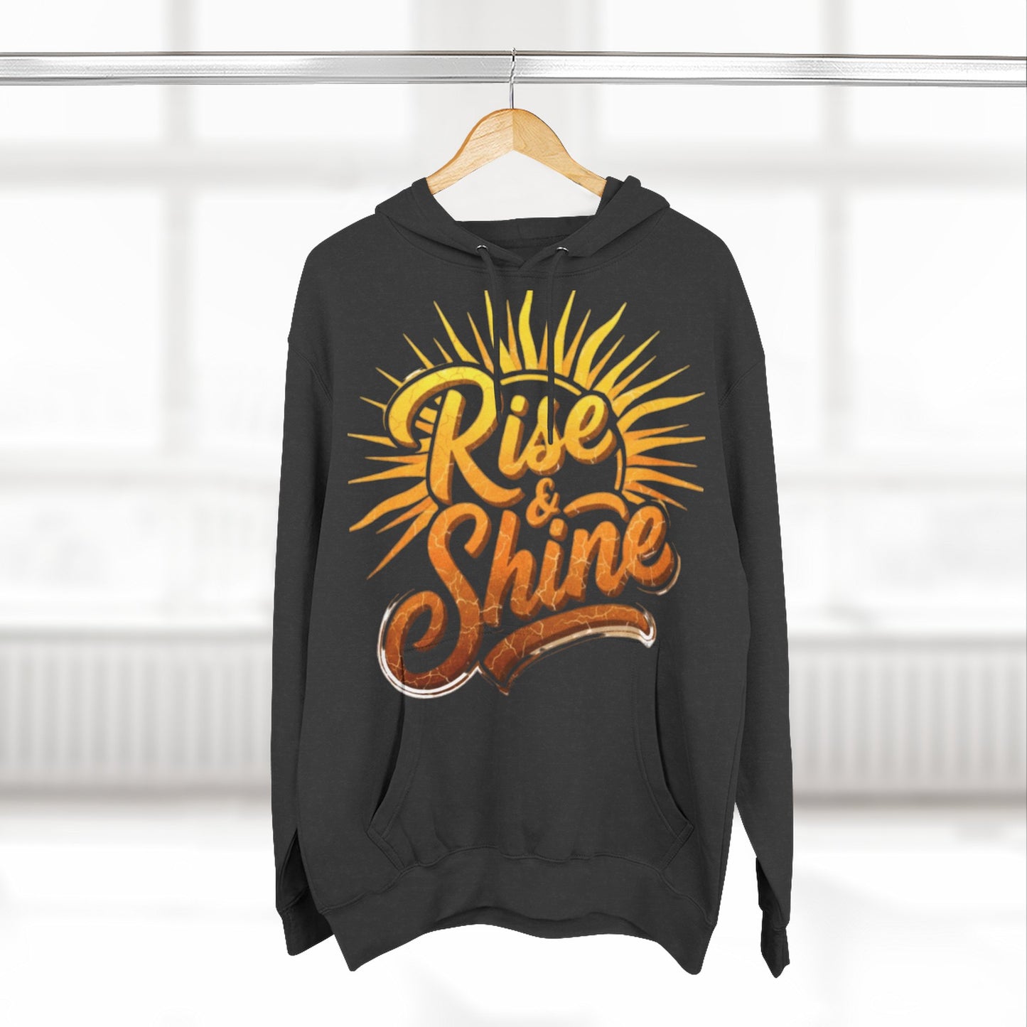 Rise & Shine Fleece Hoodie for Cozy Days, Inspirational Sweatshirt, Perfect Gift for Friends, Casual Wear, Comfort in Style