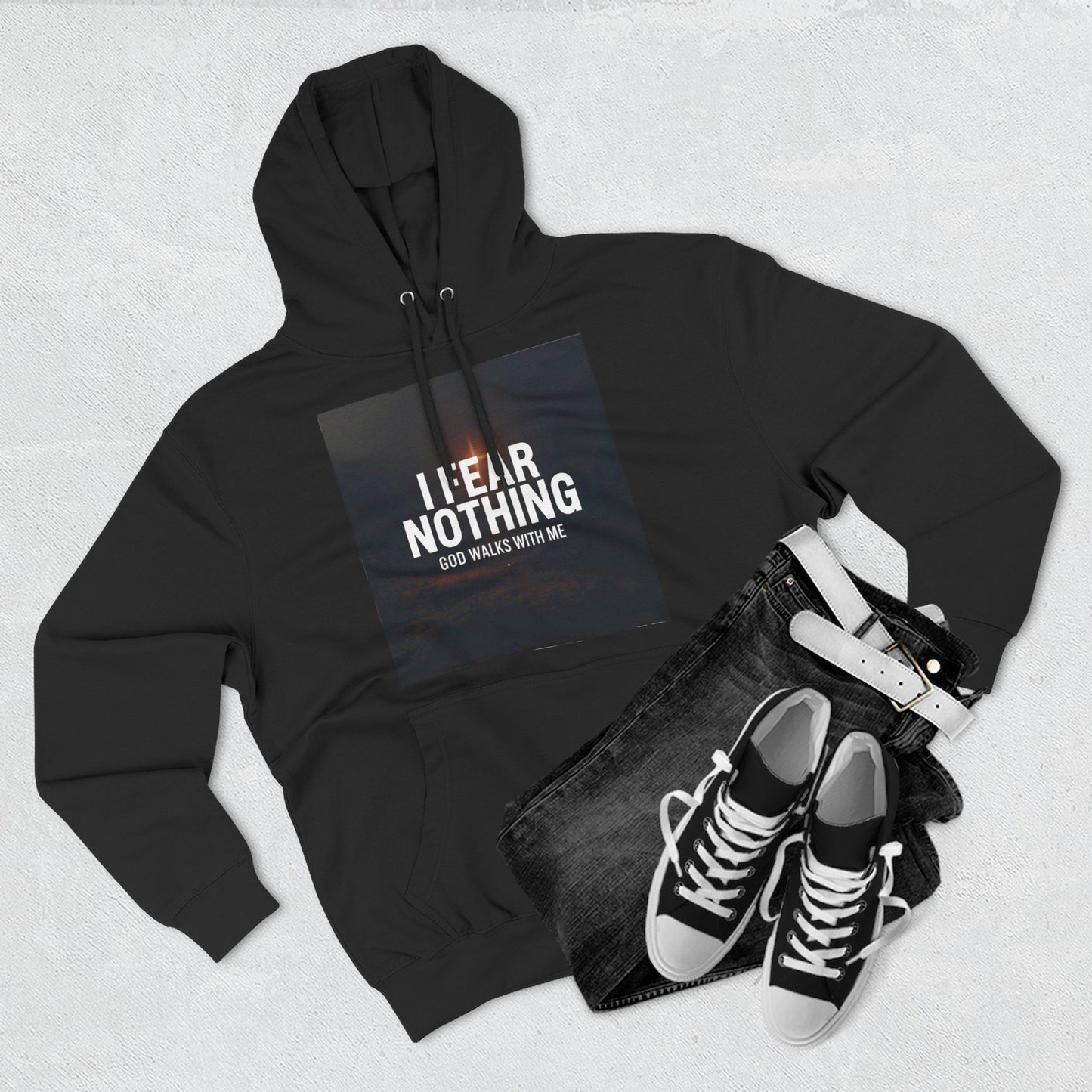 Fear Nothing Fleece Hoodie | Inspirational Apparel, Cozy Sweatshirt, Motivational Gift, Spiritual Outfit, Everyday Comfort