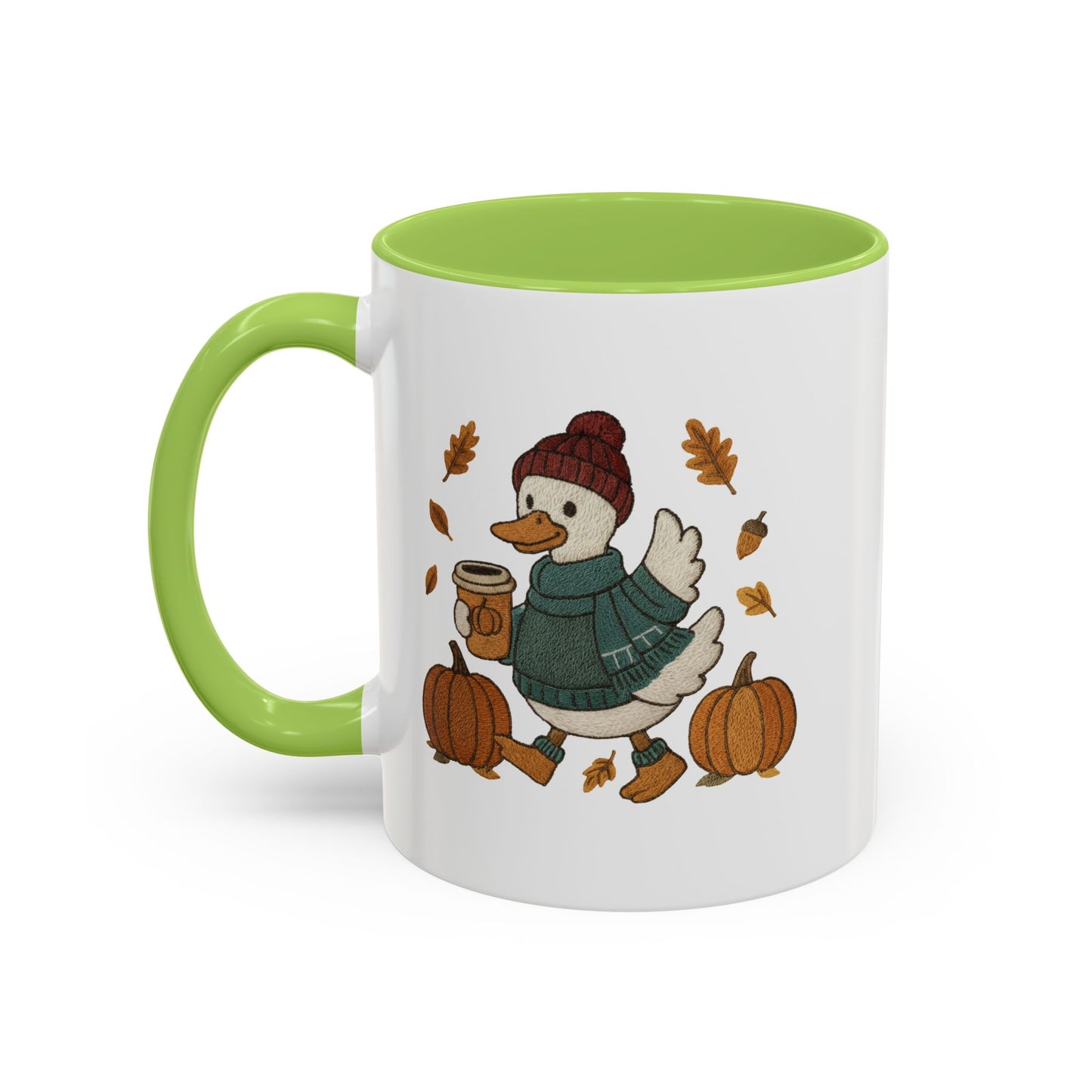 Cozy Autumn Coffee Mug, Pumpkin Spice Mug, Fall Vibes Drinkware, Goose with Pumpkins, Perfect Gift for Fall Lovers