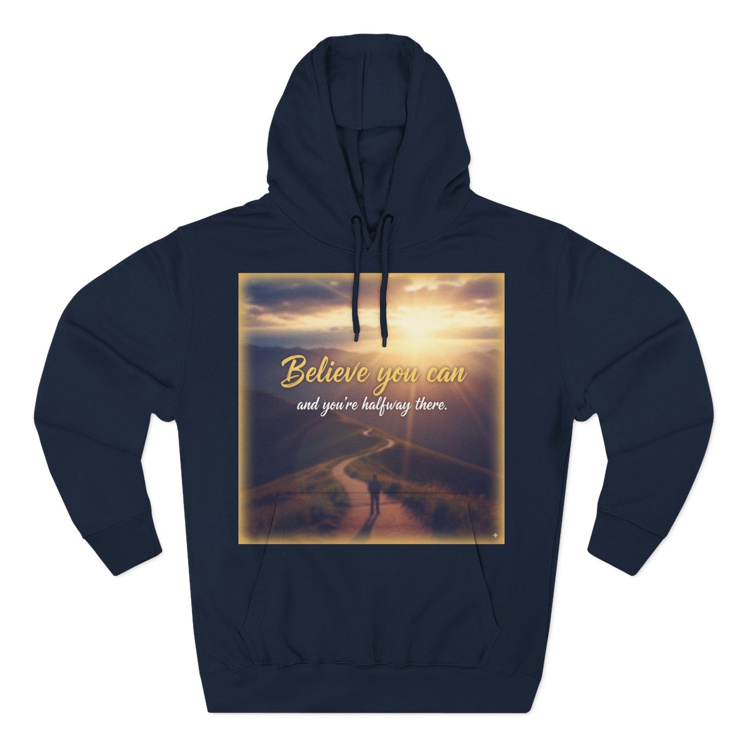 Inspirational Fleece Hoodie with Motivational Quote, Cozy Sweatshirt for All Seasons, Perfect Gift for Friends and Family