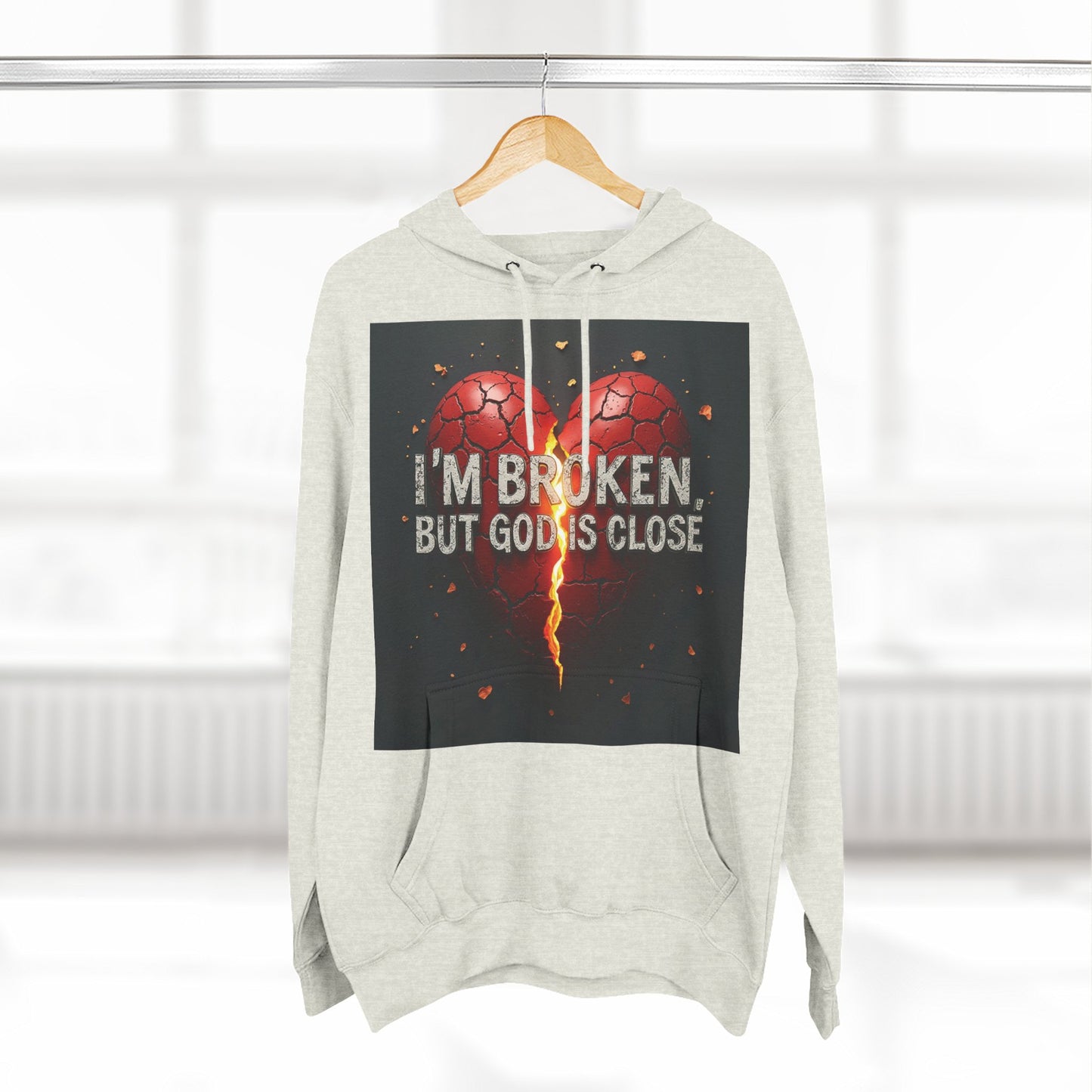 Heartfelt Fleece Hoodie - Inspirational Comfort, Motivational Apparel, Cozy Gift, Faith-Based Wear, Everyday Style