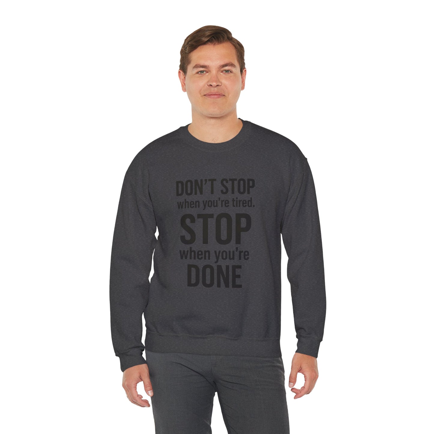 Unisex Heavy Blend Crewneck Sweatshirt, Unisex Pullover, No Excuses, Fitness Apparel, Gift for Gym Lovers