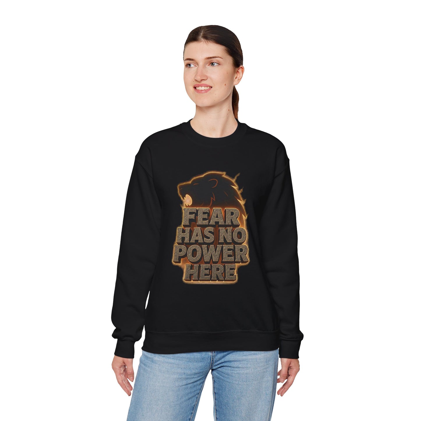 Fearless Lion Crewneck Sweatshirt - Cozy Unisex Top, Gift for Animal Lovers, Empowerment Apparel, Casual Fashion