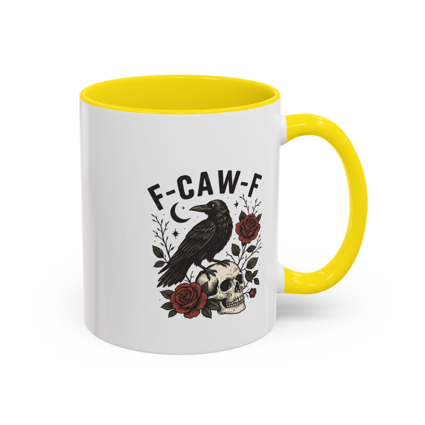 Gothic Accent Coffee Mug with Skull and Raven Design, Unique Gift for Halloween, Dark Aesthetic Mug, Perfect for Coffee Lovers, Skull Mug