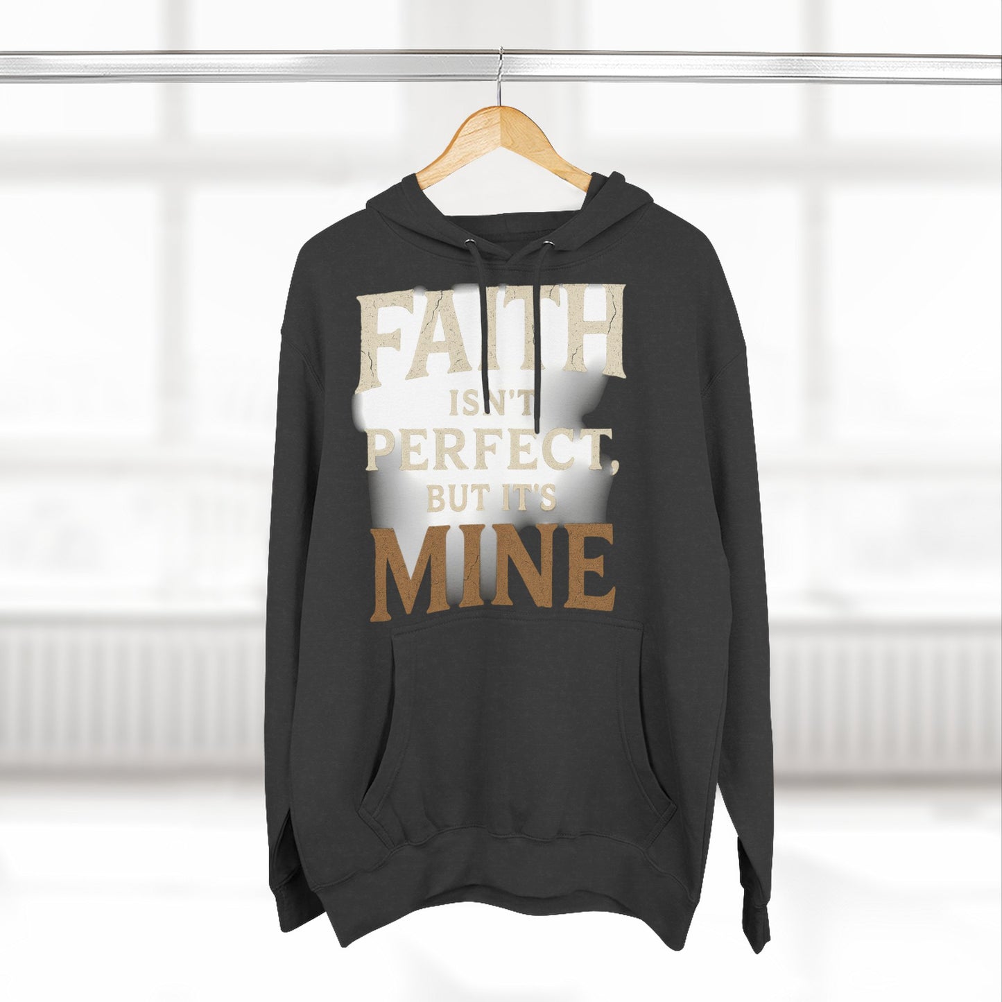 Faith-Themed Fleece Hoodie, Inspirational Sweatshirt, Cozy Faith Hoodie, Perfect for Gifts, Christian Apparel