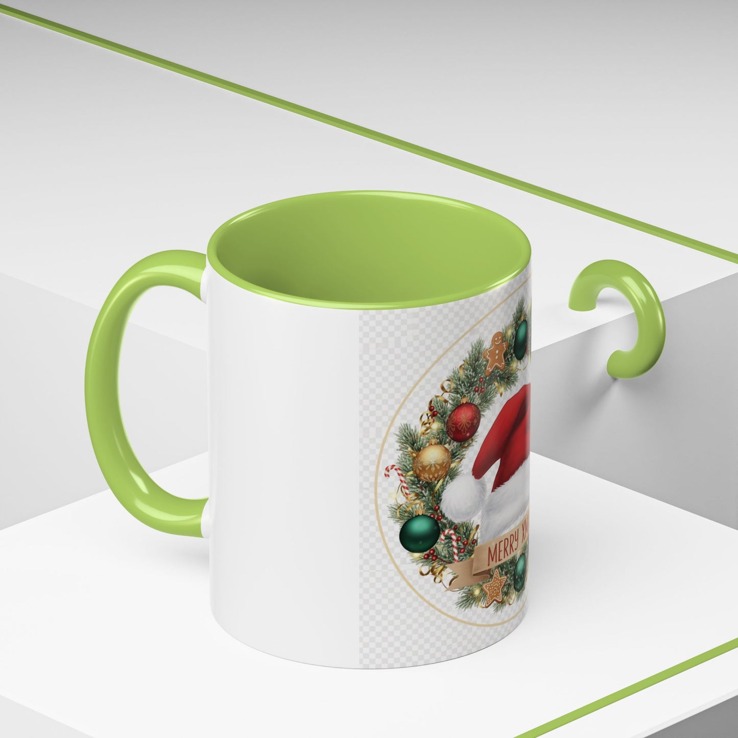Christmas Accent Coffee Mug - Merry Xmas, Holiday Gift, Festive Decor, Seasonal Beverage, Cute Mug, Christmas Morning Drinkware