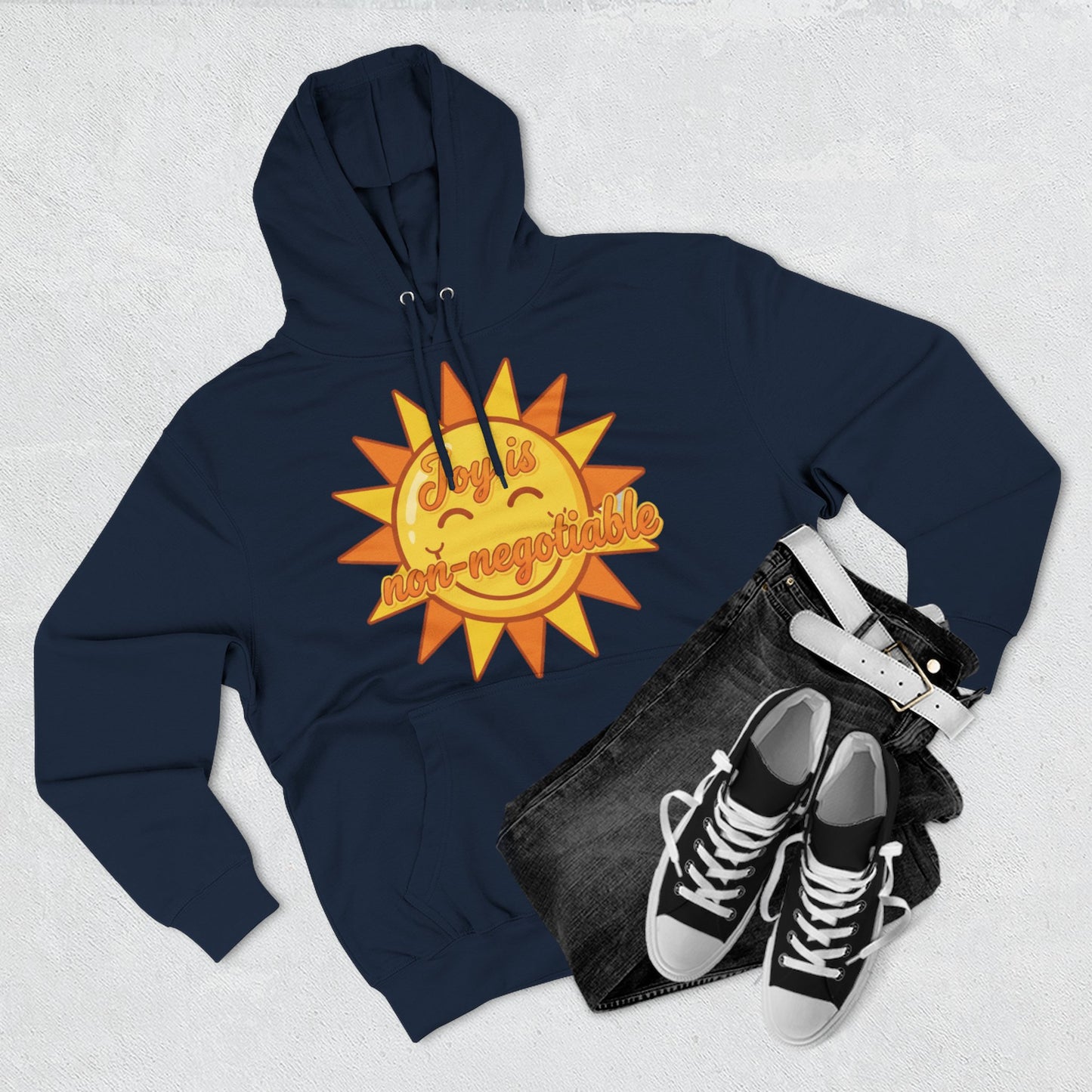 Joyful Fleece Hoodie - Sun Design, Casual Wear, Cozy Gift, Cheerful Apparel, Sunshine Hoodie