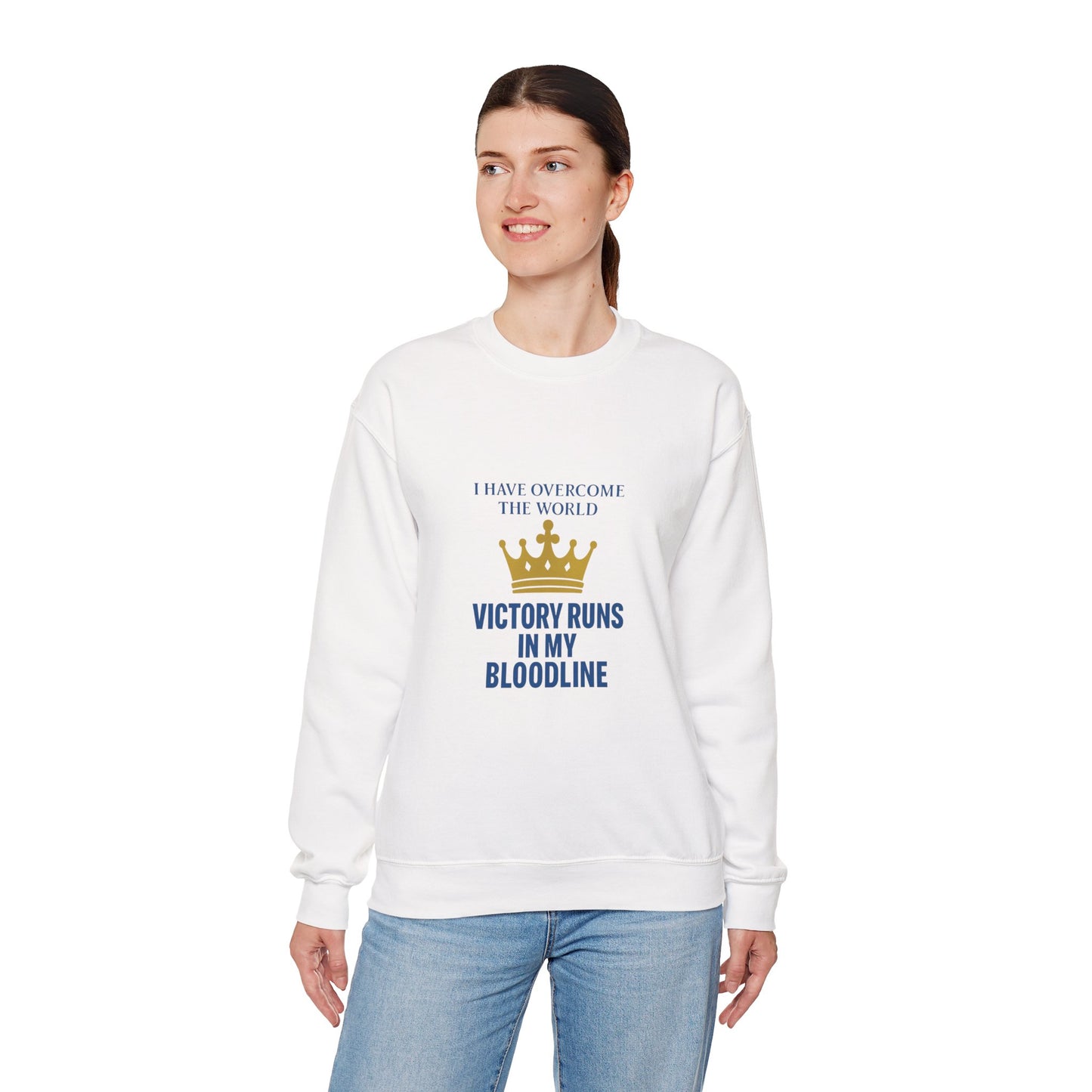 Victory Runs Crewneck Sweatshirt, Inspirational Sweatshirt, Unisex Gift, Empowerment Apparel, Celebration Clothing, Motivational Wear