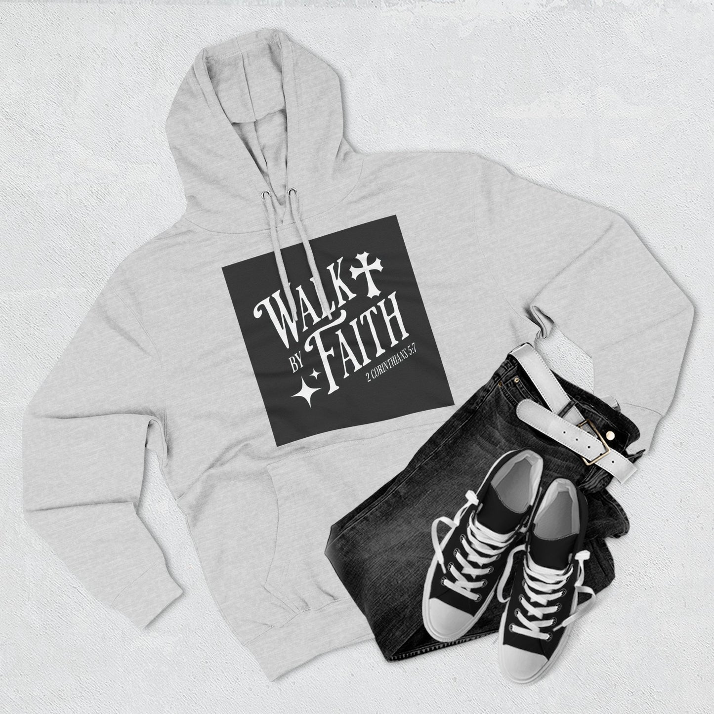 Three-PanelFleeceHoodie, Inspirational Hoodie, Cozy Fleece Pullover, Religious Gift for Women, Perfect for Church or Casual Wear