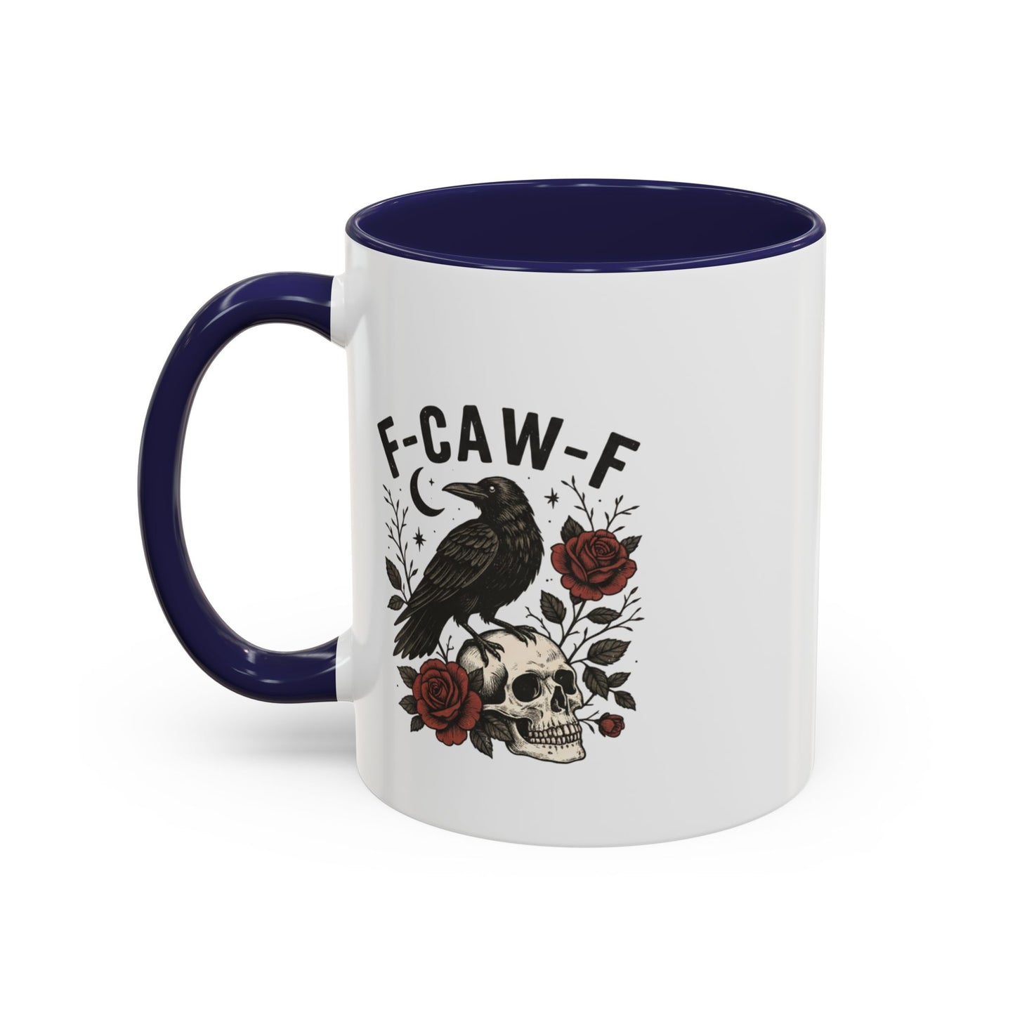 Gothic Accent Coffee Mug with Skull and Raven Design, Unique Gift for Halloween, Dark Aesthetic Mug, Perfect for Coffee Lovers, Skull Mug