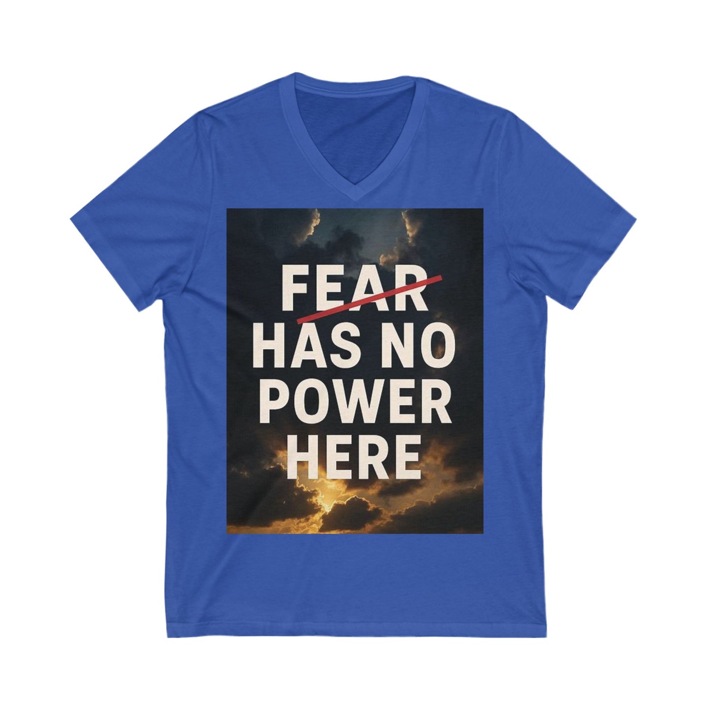 Empowering V-Neck Tee, Fearless T-Shirt, Motivational Apparel, Inspirational Top, Comfort Wear, Everyday Style