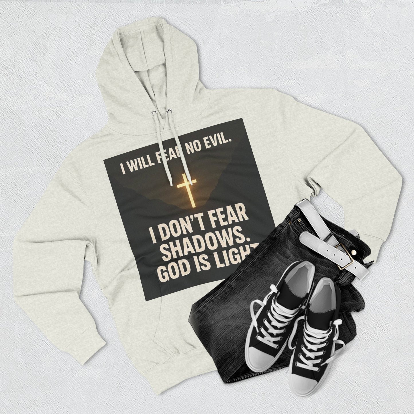 Inspirational Fleece Hoodie, Cozy Christian Apparel, Faith-Based Gift for Men and Women, Casual Wear, Perfect for Holidays