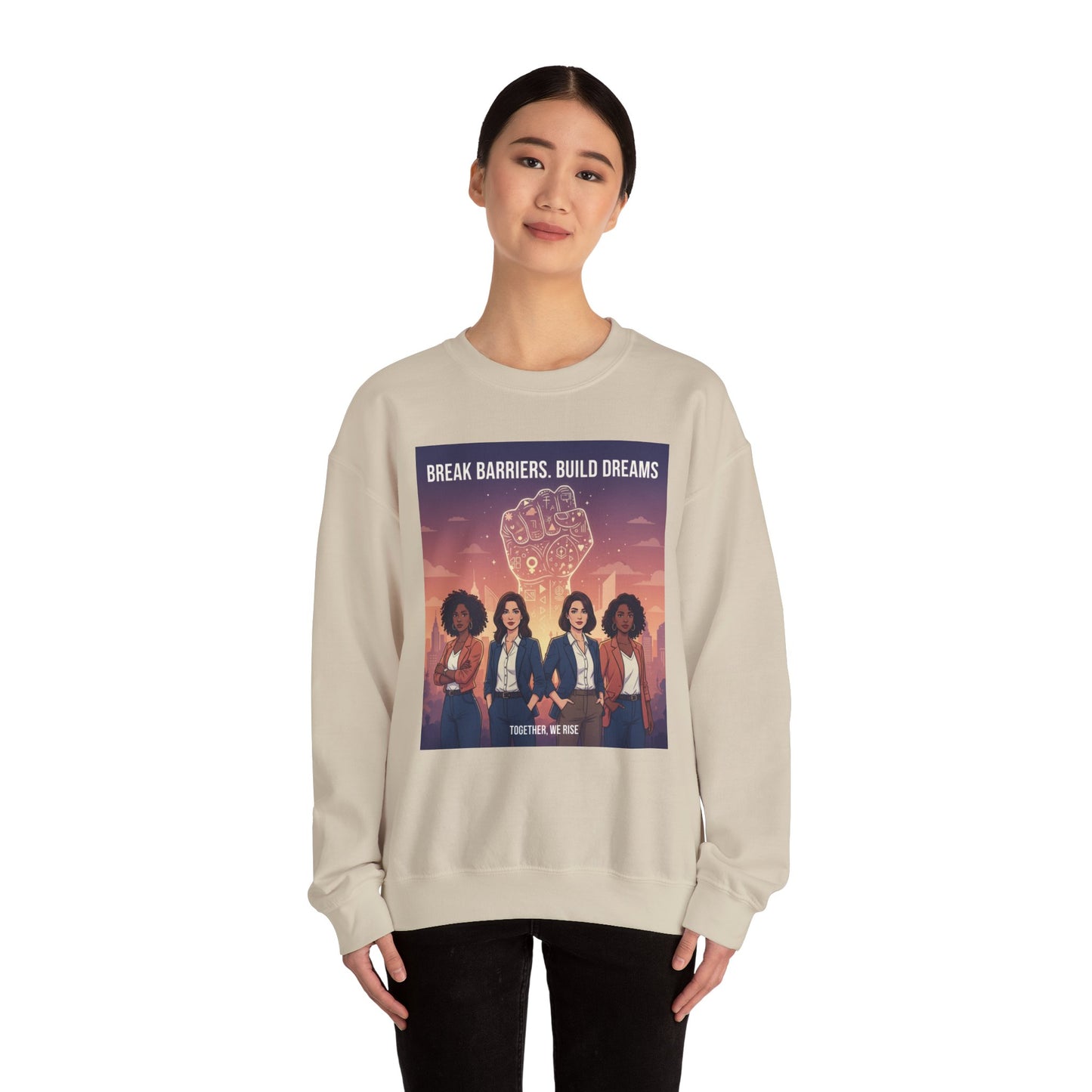 Empowerment Crewneck Sweatshirt – Unisex Design for Dreamers, Perfect for Gifting, Motivational Message,.