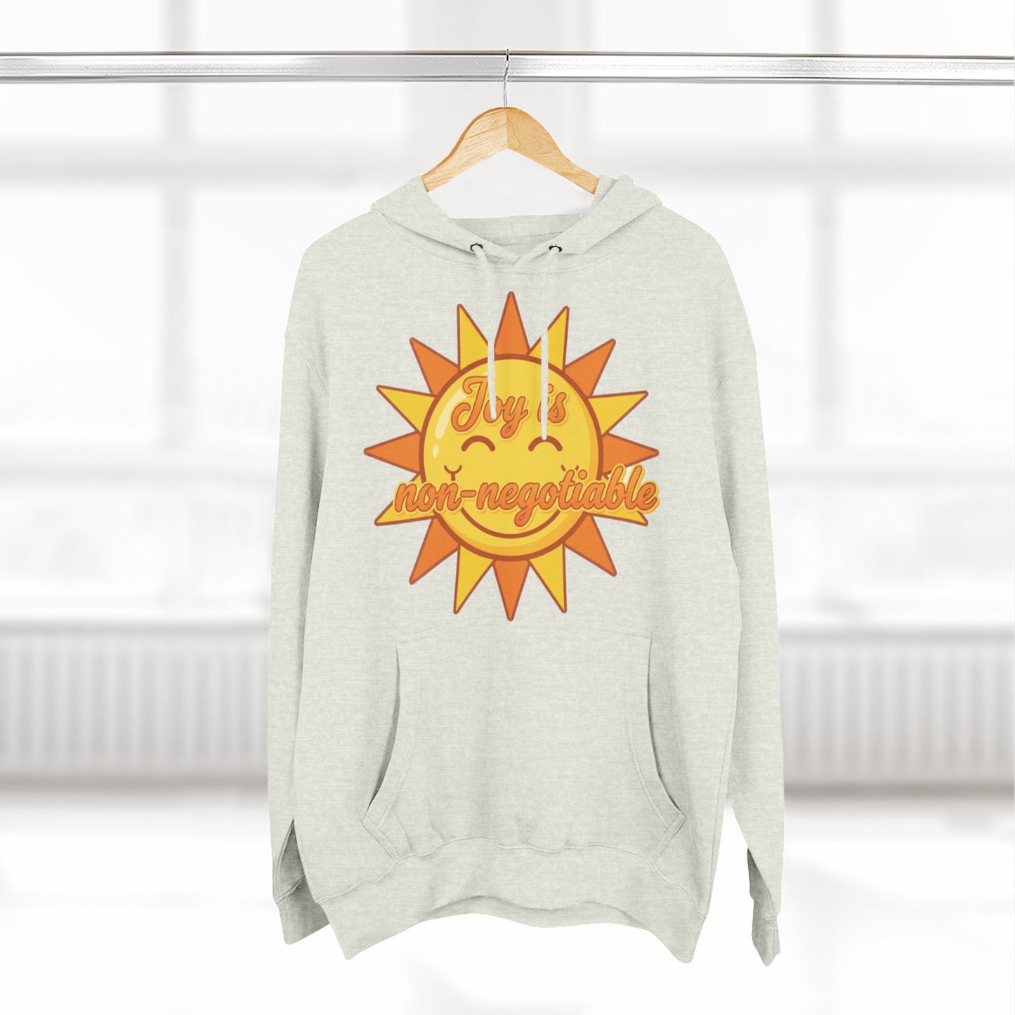 Joyful Fleece Hoodie - Sun Design, Casual Wear, Cozy Gift, Cheerful Apparel, Sunshine Hoodie