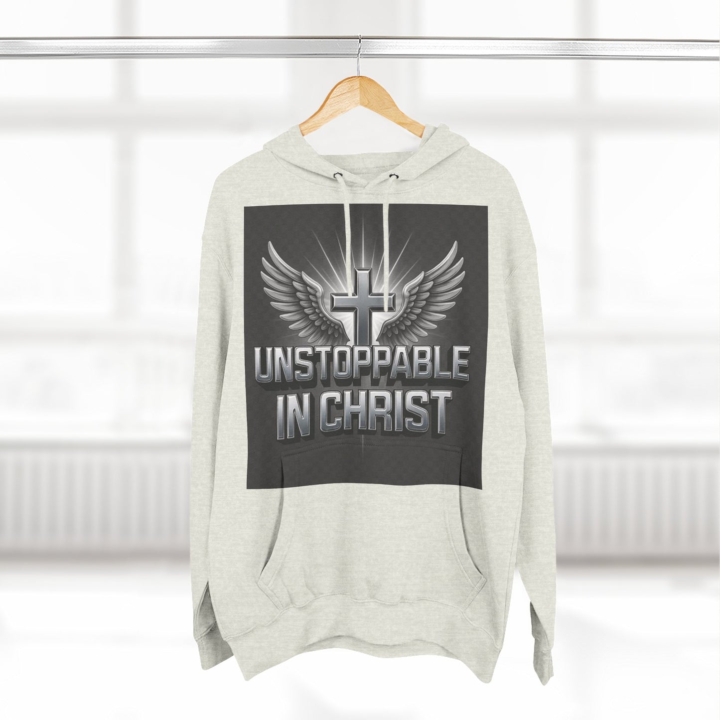 Unstoppable in Christ Hoodie - Inspirational Fleece Sweatshirt for Faith, Christian Gift, Cozy Wear, Faith-Based Apparel