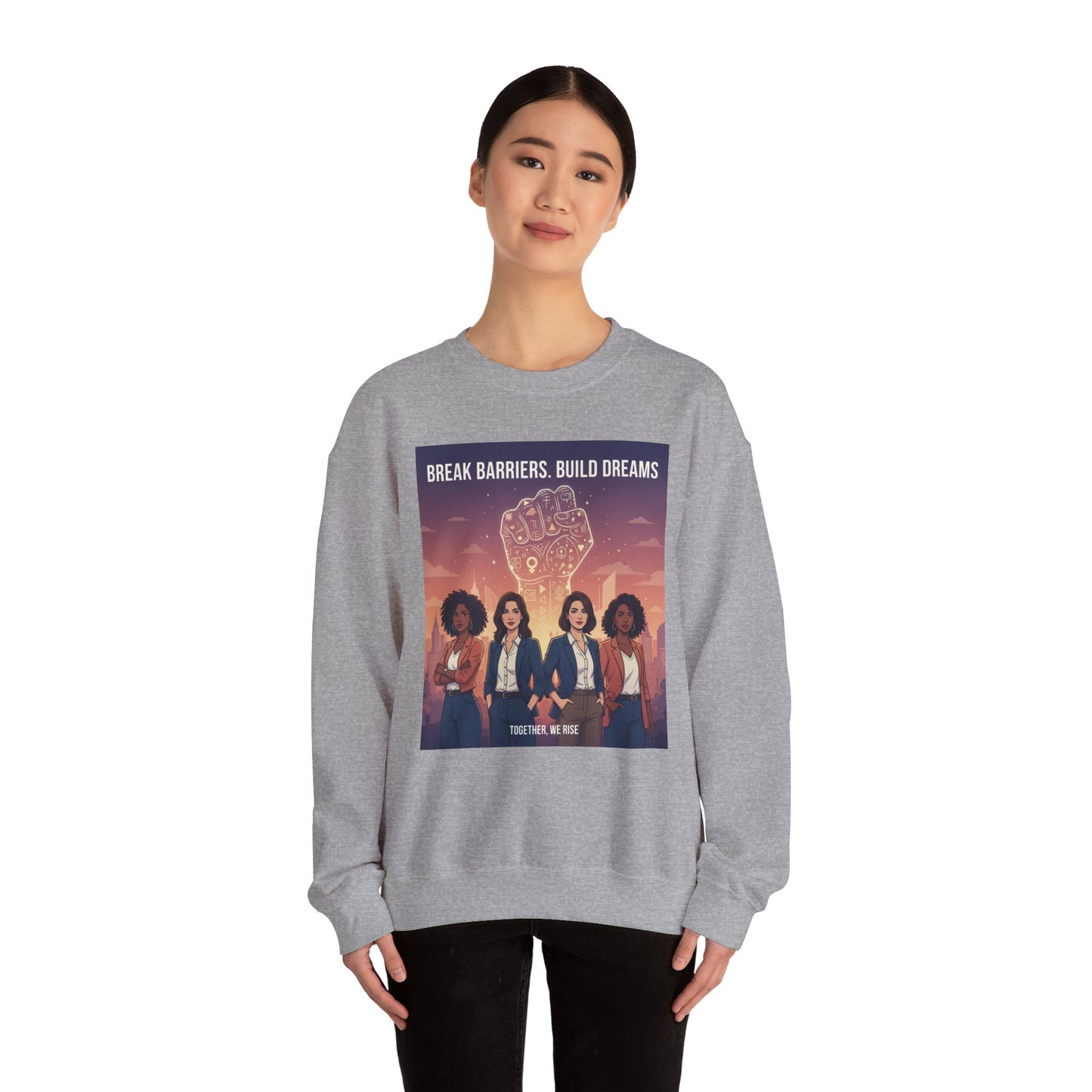 Empowerment Crewneck Sweatshirt – Unisex Design for Dreamers, Perfect for Gifting, Motivational Message,.