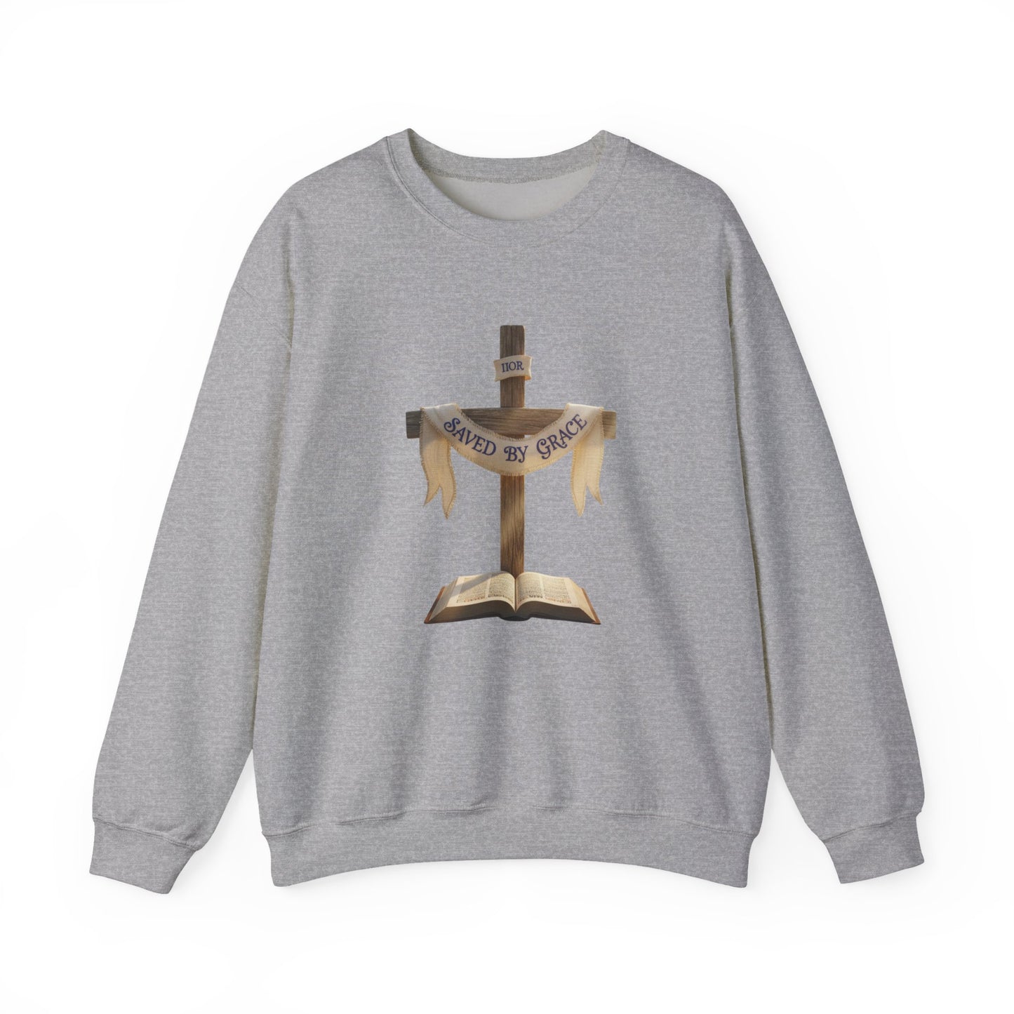 Faith-Inspired Crewneck Sweatshirt, Unisex Casual Wear, Christian Apparel, Cozy Gift for Religious Occasions, Scripture Design