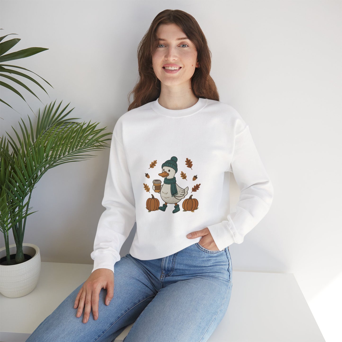 Cozy Fall Goose Sweatshirt,