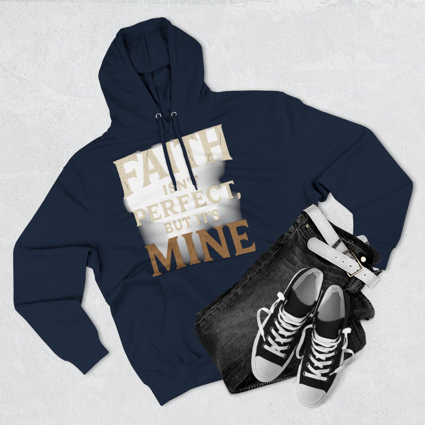 Faith-Themed Fleece Hoodie, Inspirational Sweatshirt, Cozy Faith Hoodie, Perfect for Gifts, Christian Apparel