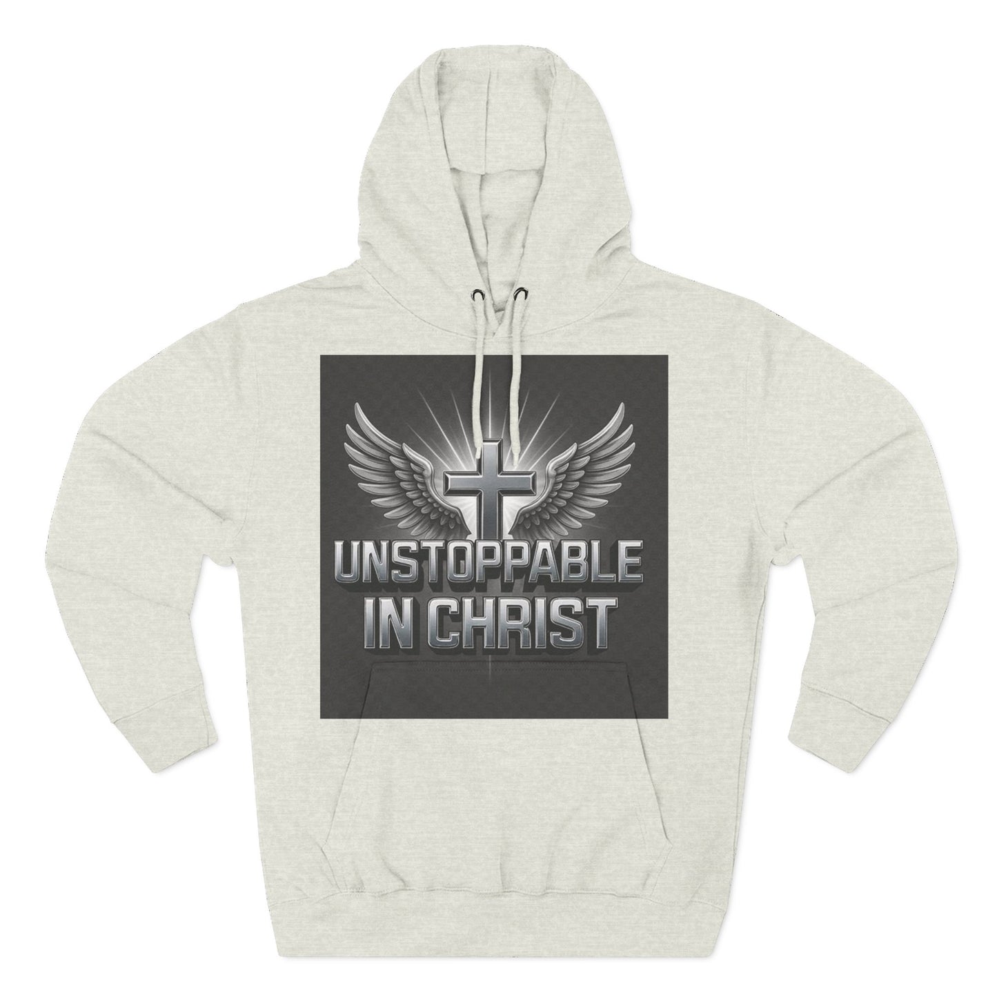 Unstoppable in Christ Hoodie - Inspirational Fleece Sweatshirt for Faith, Christian Gift, Cozy Wear, Faith-Based Apparel