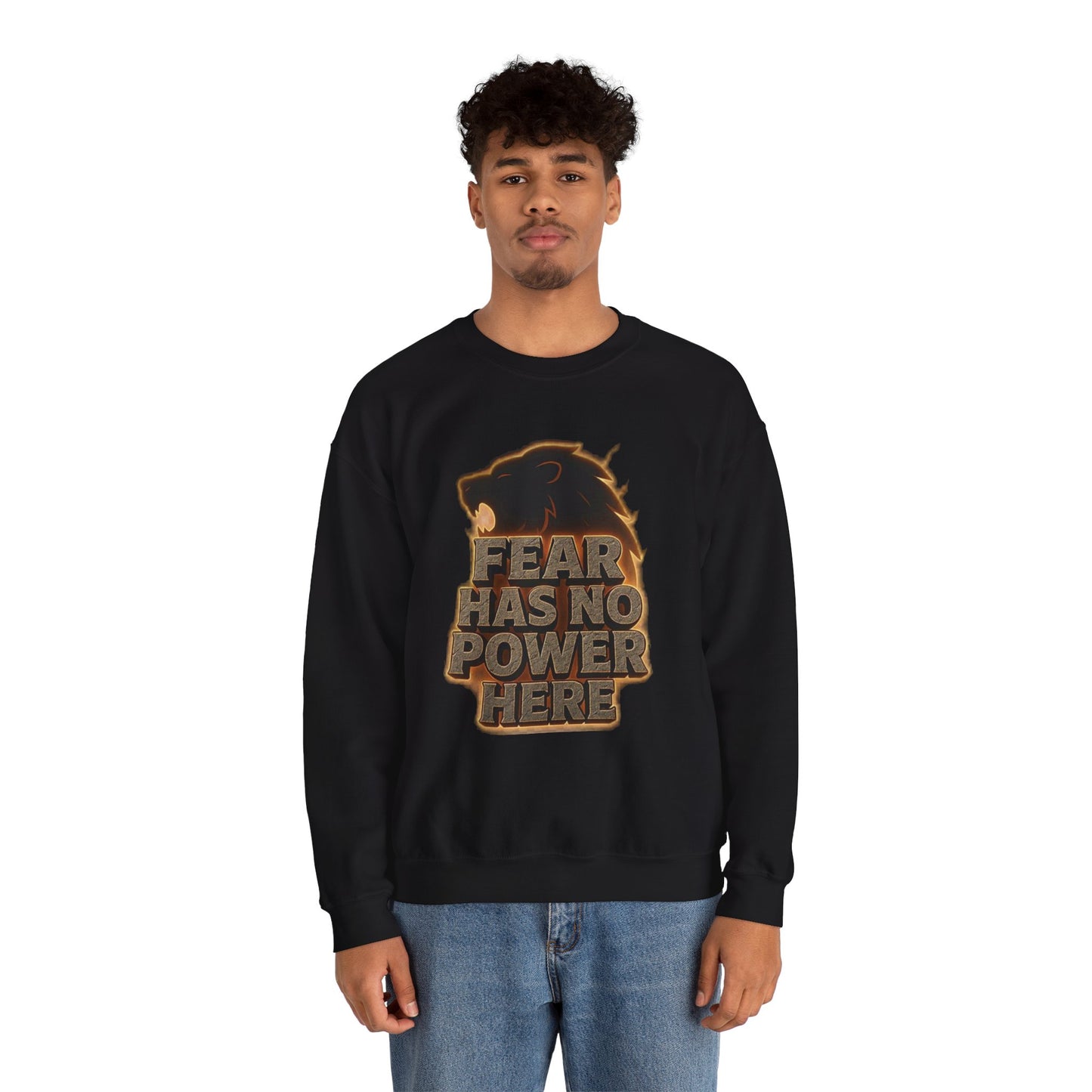 Fearless Lion Crewneck Sweatshirt - Cozy Unisex Top, Gift for Animal Lovers, Empowerment Apparel, Casual Fashion