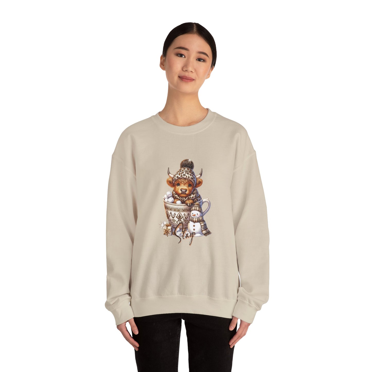Cozy Animal Sweatshirt Featuring Cute Winter Design, Perfect Gift for Animal Lovers, Seasonal Fashion, Holiday Apparel, Comfortable Crewneck