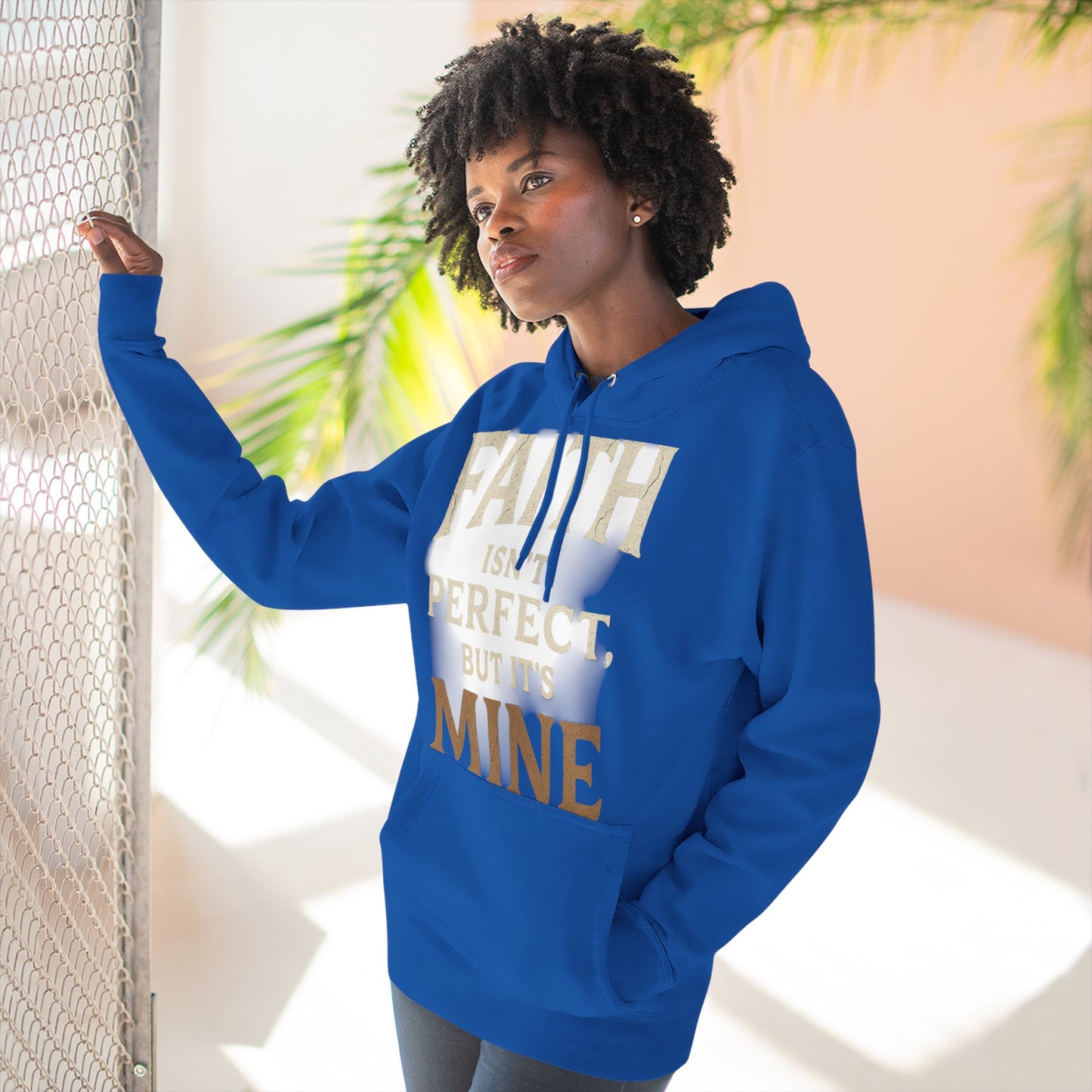 Faith-Themed Fleece Hoodie, Inspirational Sweatshirt, Cozy Faith Hoodie, Perfect for Gifts, Christian Apparel