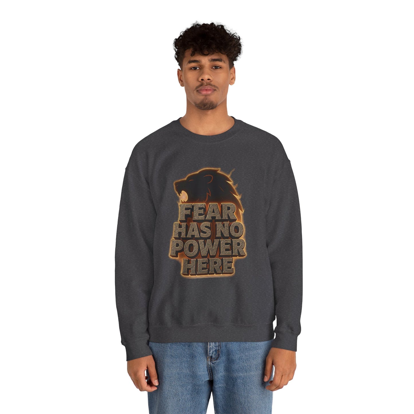Fearless Lion Crewneck Sweatshirt - Cozy Unisex Top, Gift for Animal Lovers, Empowerment Apparel, Casual Fashion