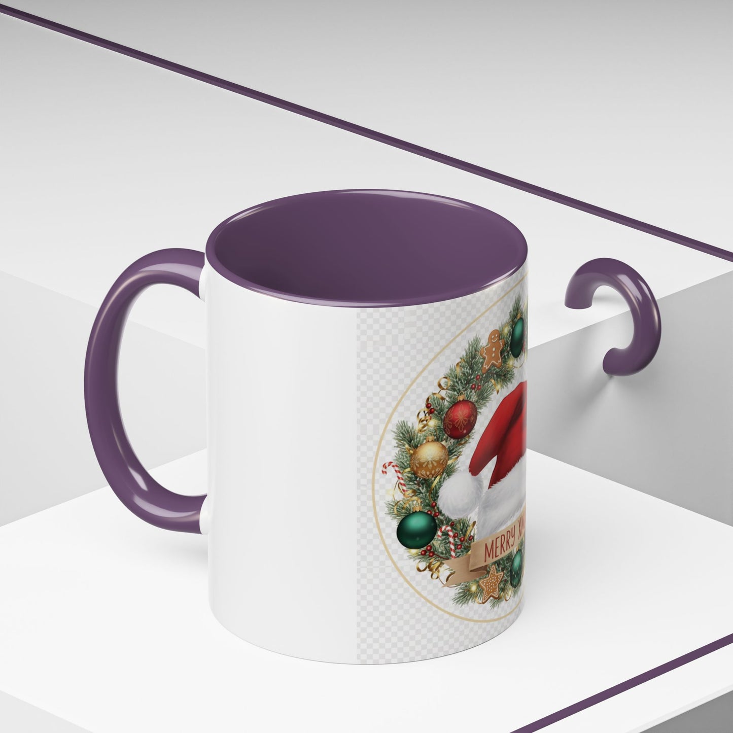 Christmas Accent Coffee Mug - Merry Xmas, Holiday Gift, Festive Decor, Seasonal Beverage, Cute Mug, Christmas Morning Drinkware