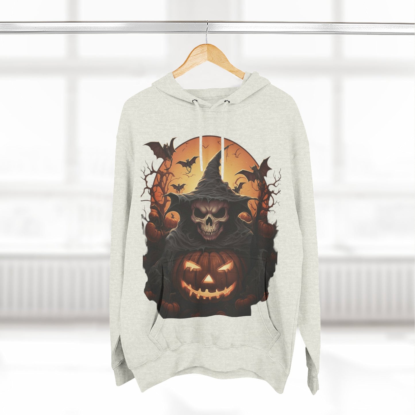 Spooky Halloween Hoodie, Fleece Sweatshirt for Fall, Cozy Witch Design, Pumpkin Decor, Unisex Gift for Halloween Lovers