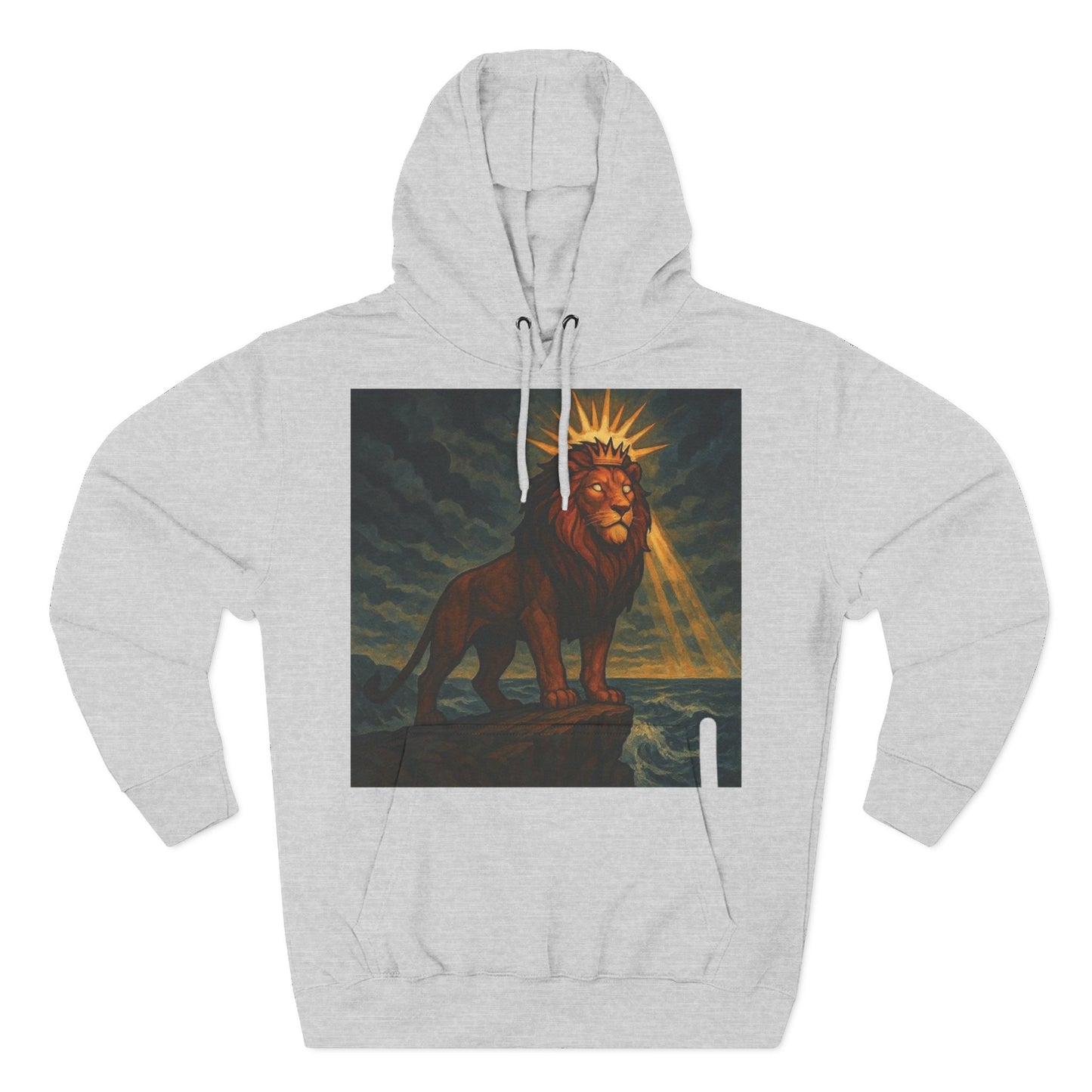 Three-Panel Fleece Hoodie, Cozy Hooded Sweatshirt, Animal Art Sweatshirt, Gift for Nature Lovers, Casual Wear, Unisex Hoodie