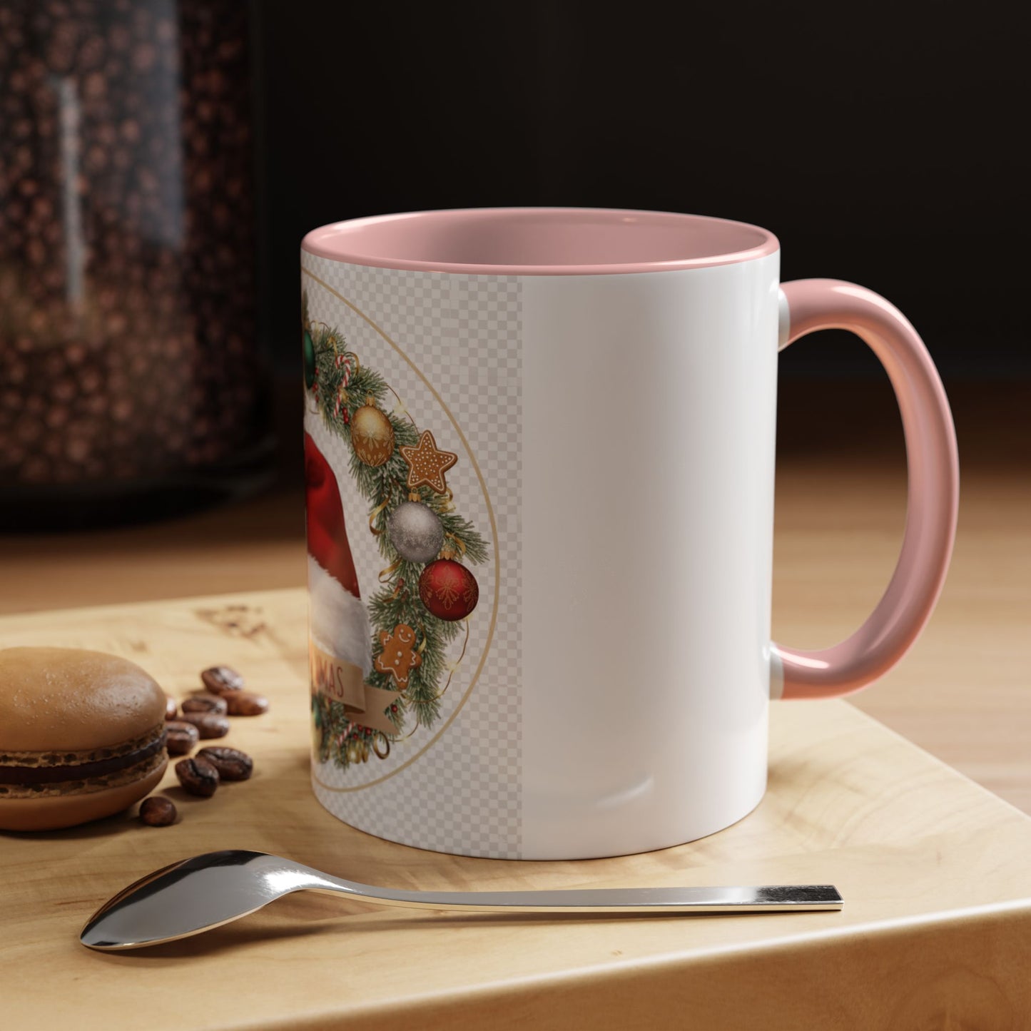 Christmas Accent Coffee Mug - Merry Xmas, Holiday Gift, Festive Decor, Seasonal Beverage, Cute Mug, Christmas Morning Drinkware
