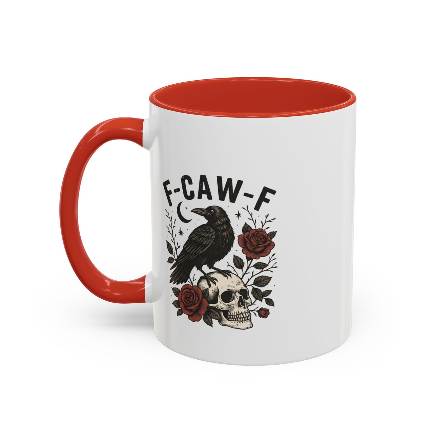 Gothic Accent Coffee Mug with Skull and Raven Design, Unique Gift for Halloween, Dark Aesthetic Mug, Perfect for Coffee Lovers, Skull Mug