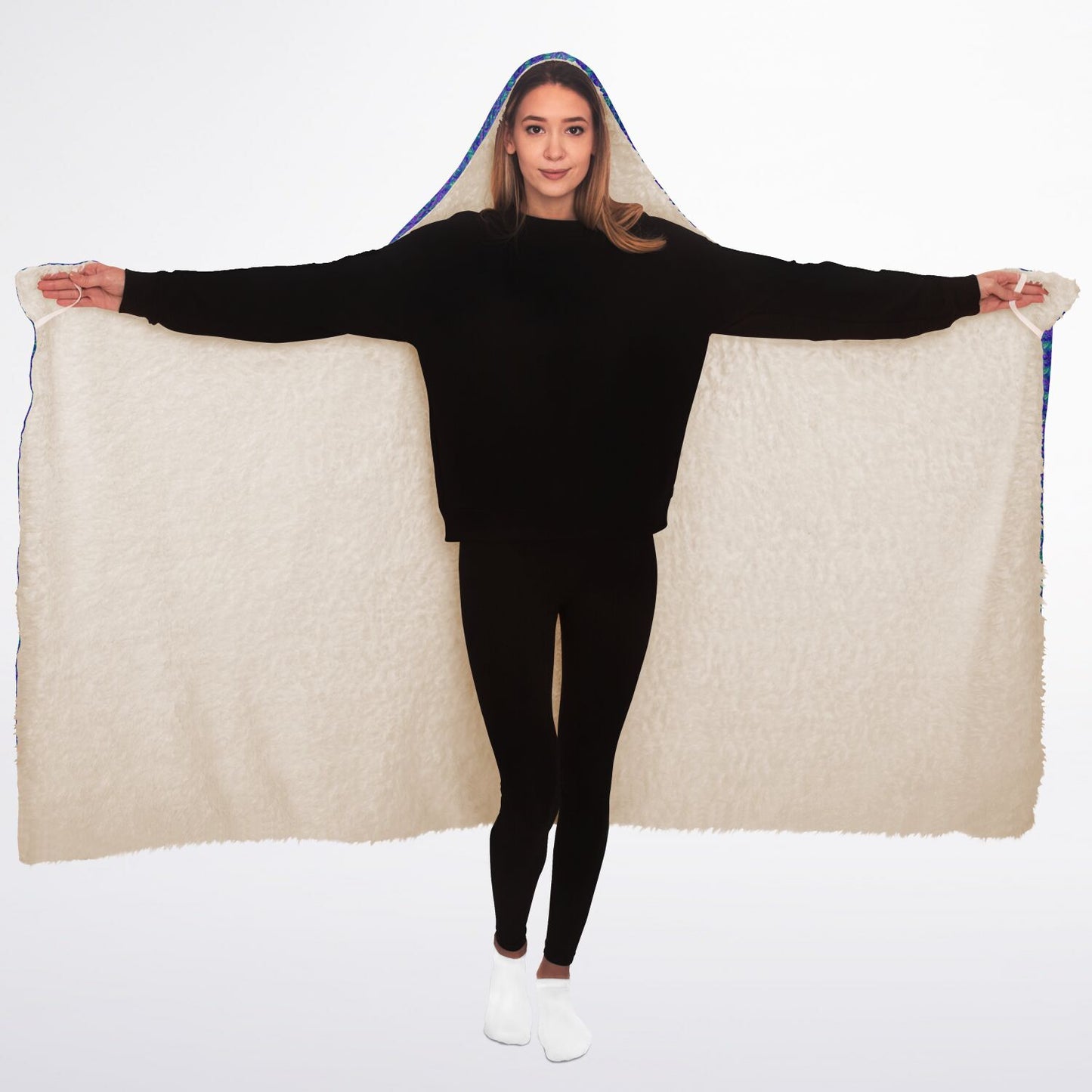Hooded Blanket Sherpa - AOP