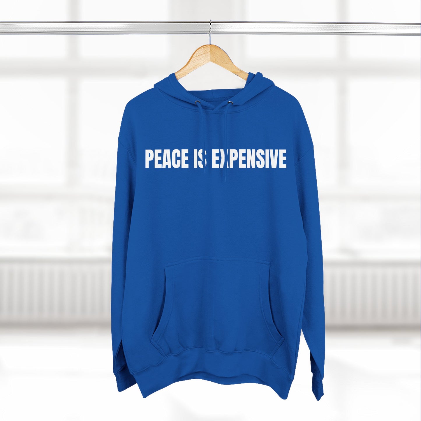 Peace is Expensive Fleece Hoodie, Cozy Pullover for Comfort, Stylish Gift for Friends, Unisex Streetwear, Warm Casual Wear