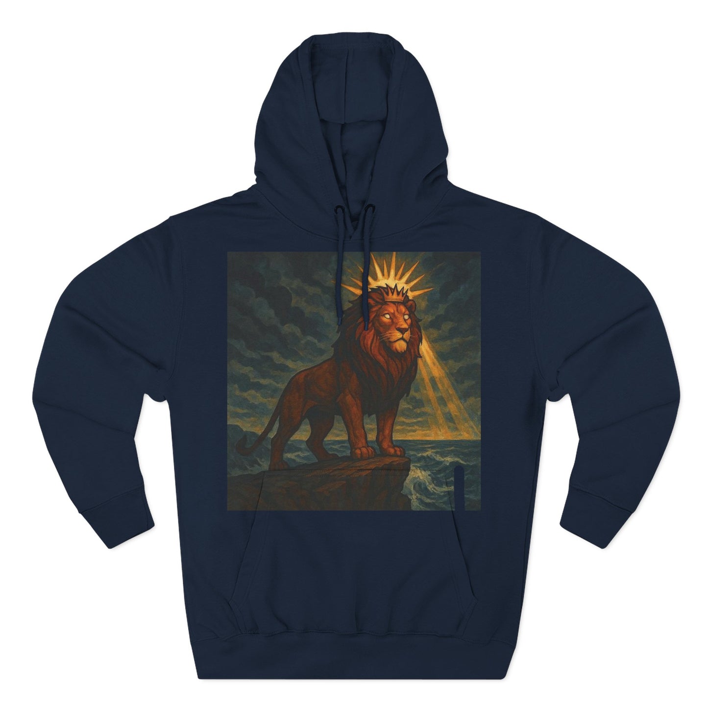 Three-Panel Fleece Hoodie, Cozy Hooded Sweatshirt, Animal Art Sweatshirt, Gift for Nature Lovers, Casual Wear, Unisex Hoodie