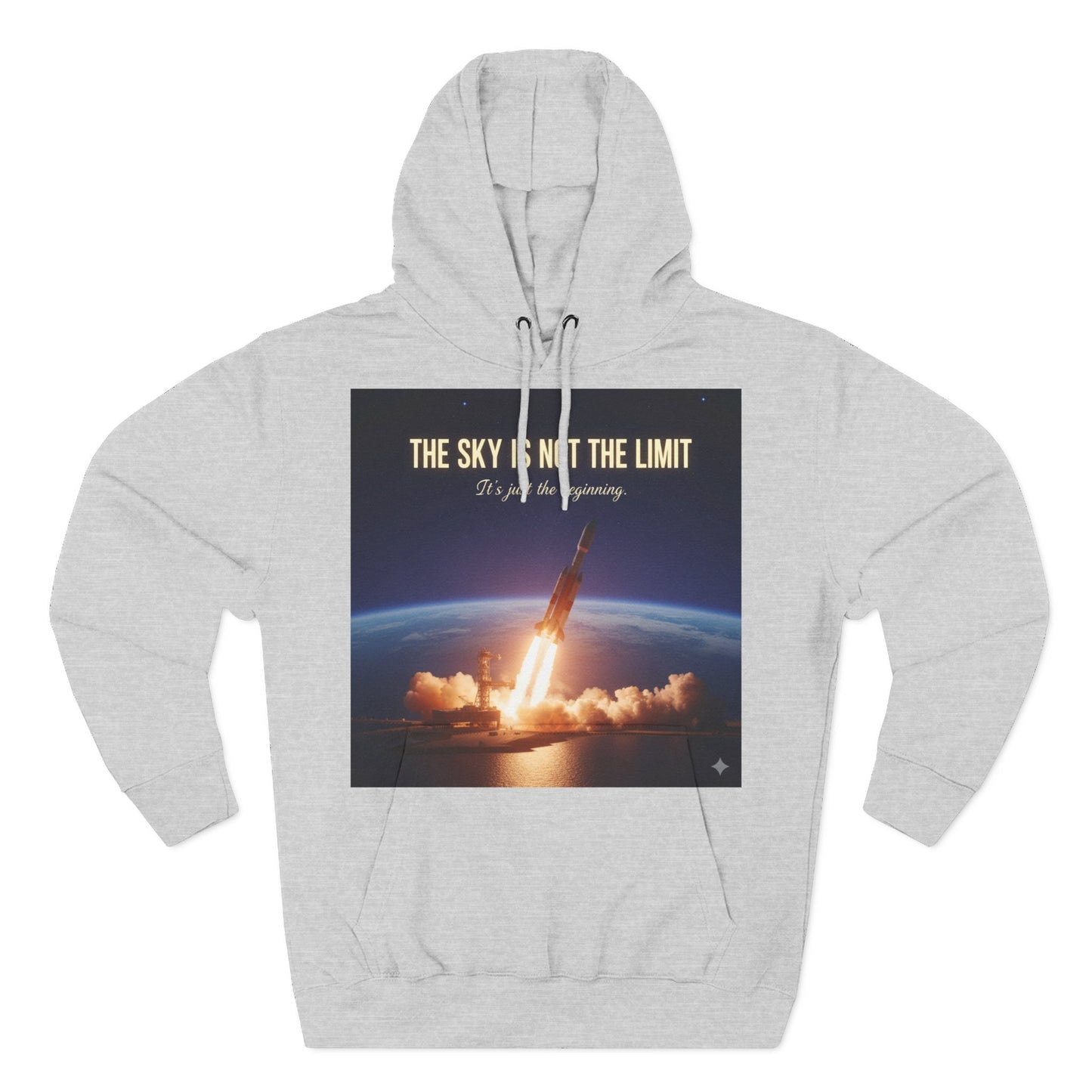 Inspirational Space Hoodie for Dreamers, The Sky is Not the Limit Sweatshirt, Motivational Gift, Cozy Fleece Pullover, Astronomy Lover