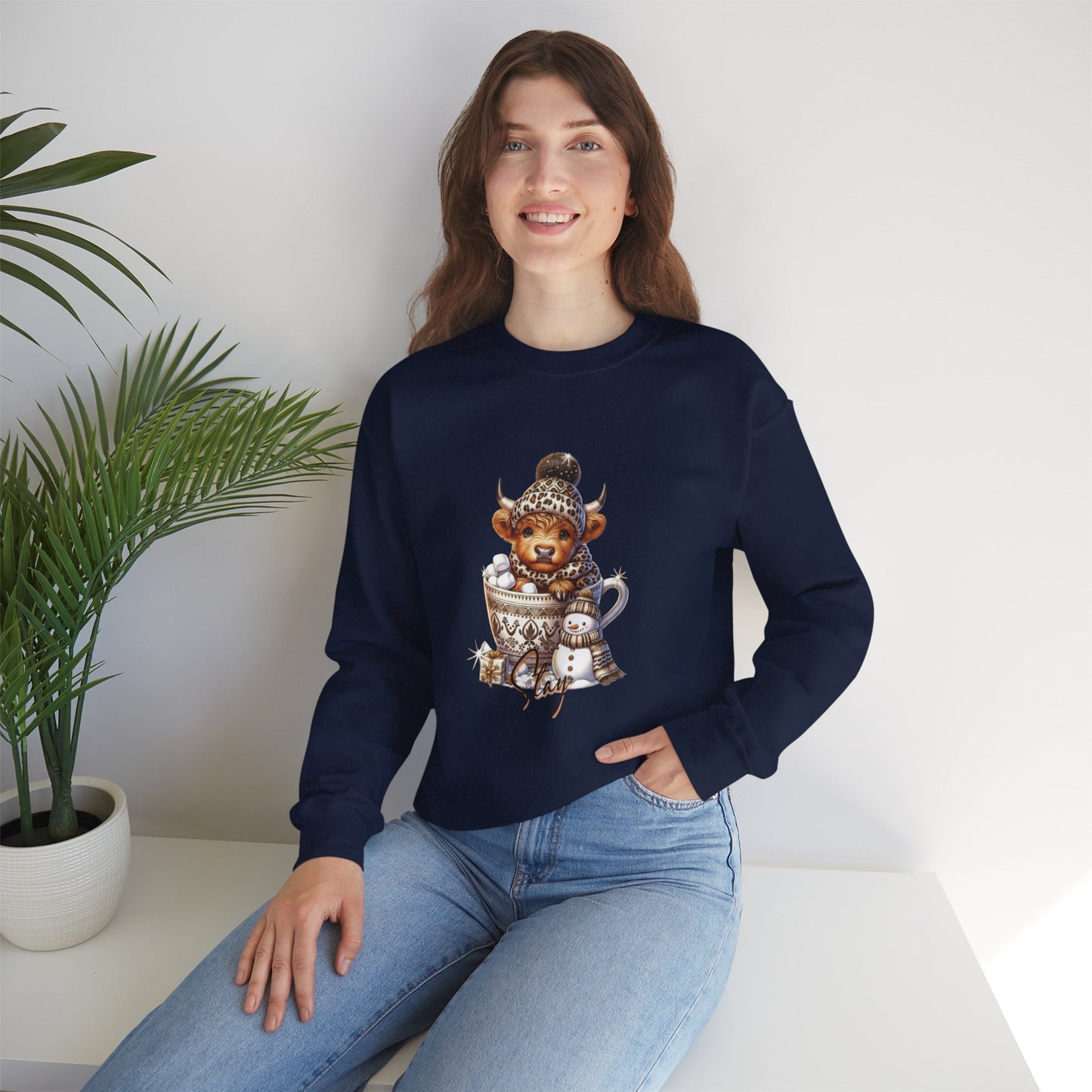 Cozy Animal Sweatshirt Featuring Cute Winter Design, Perfect Gift for Animal Lovers, Seasonal Fashion, Holiday Apparel, Comfortable Crewneck