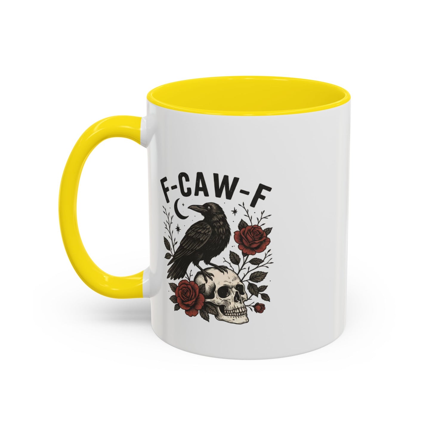 Gothic Accent Coffee Mug with Skull and Raven Design, Unique Gift for Halloween, Dark Aesthetic Mug, Perfect for Coffee Lovers, Skull Mug