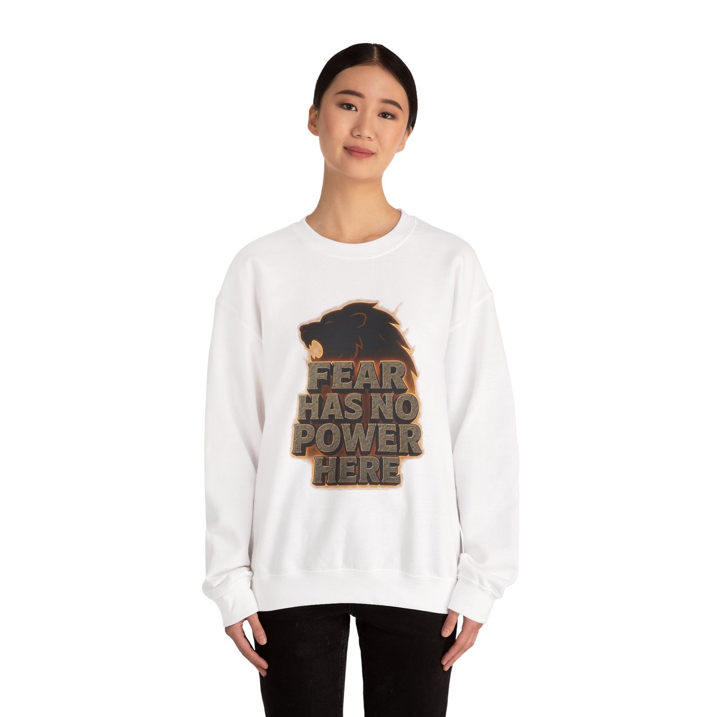 Fearless Lion Crewneck Sweatshirt - Cozy Unisex Top, Gift for Animal Lovers, Empowerment Apparel, Casual Fashion