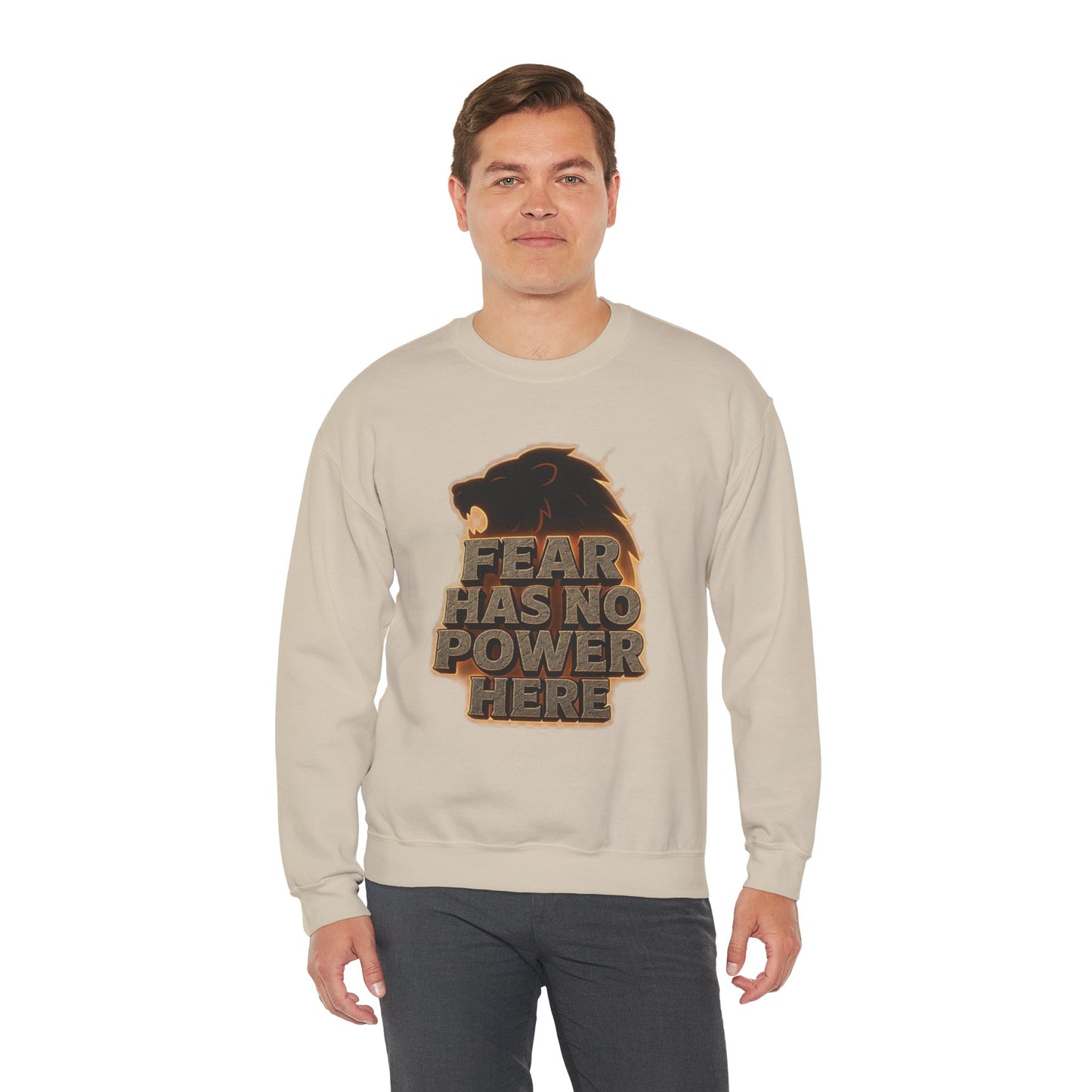 Fearless Lion Crewneck Sweatshirt - Cozy Unisex Top, Gift for Animal Lovers, Empowerment Apparel, Casual Fashion