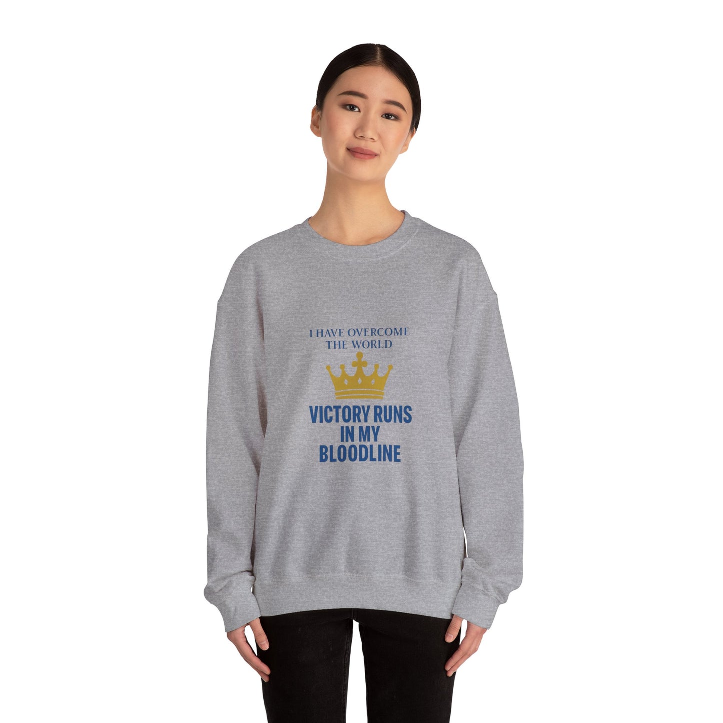 Victory Runs Crewneck Sweatshirt, Inspirational Sweatshirt, Unisex Gift, Empowerment Apparel, Celebration Clothing, Motivational Wear