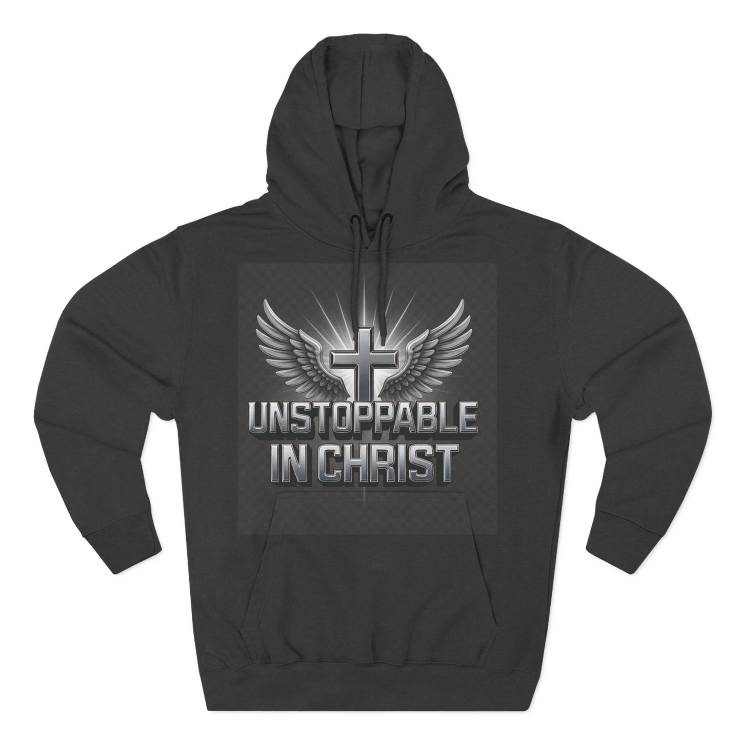 Unstoppable in Christ Hoodie - Inspirational Fleece Sweatshirt for Faith, Christian Gift, Cozy Wear, Faith-Based Apparel