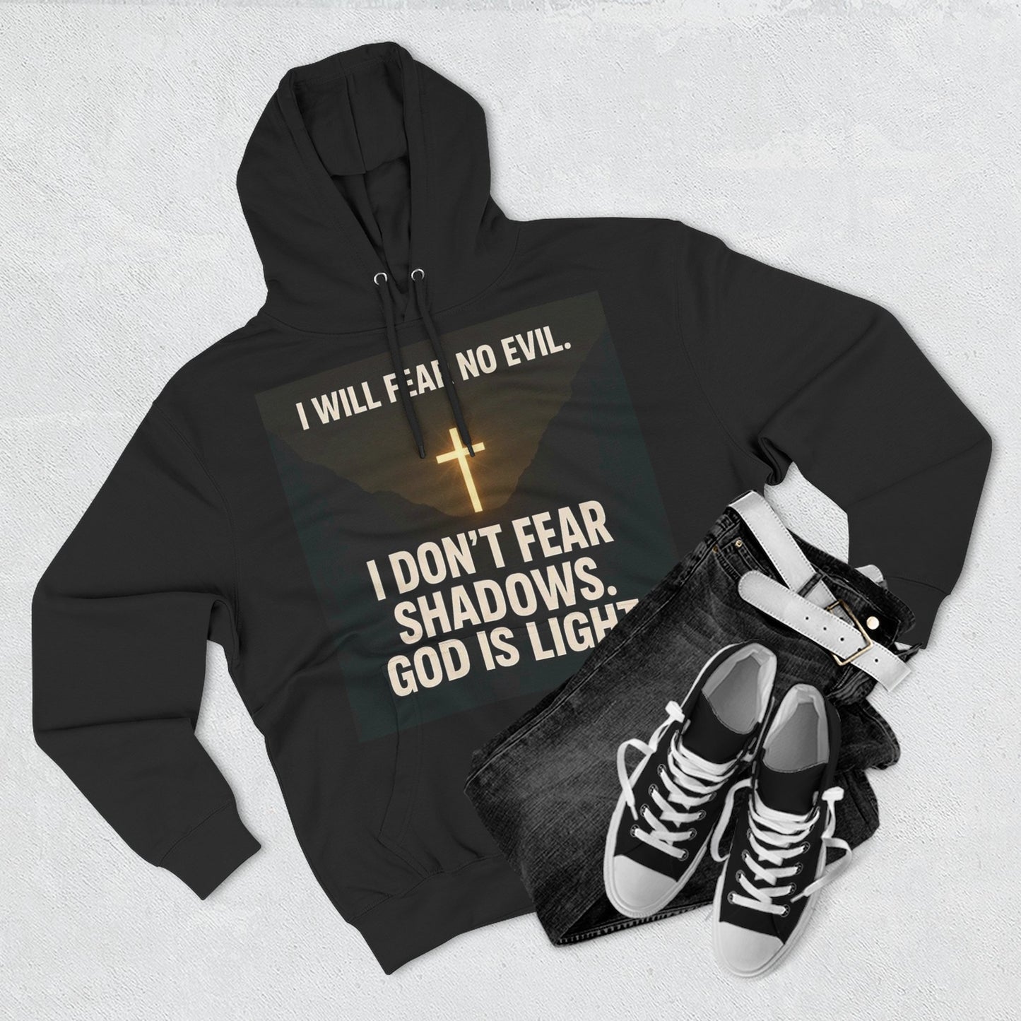 Inspirational Fleece Hoodie, Cozy Christian Apparel, Faith-Based Gift for Men and Women, Casual Wear, Perfect for Holidays
