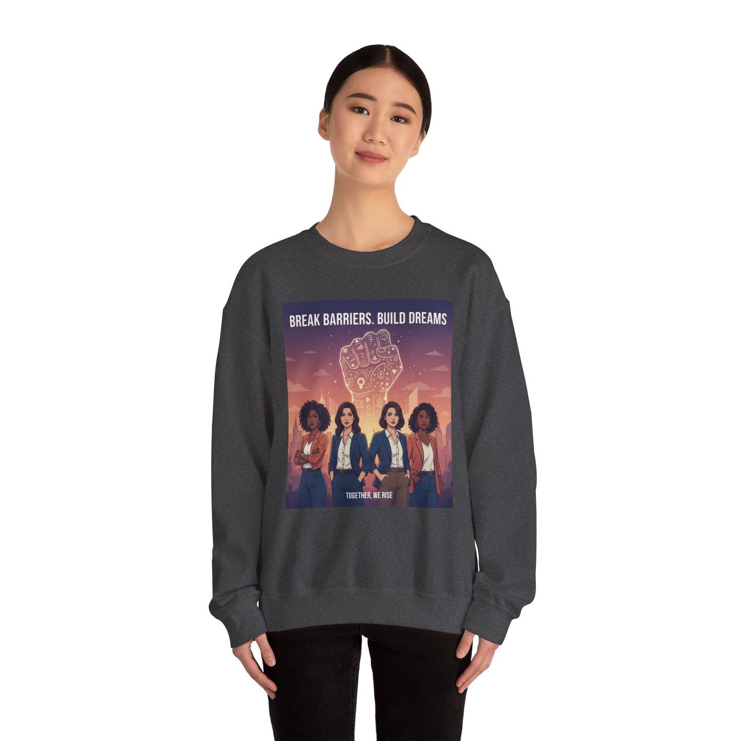 Empowerment Crewneck Sweatshirt – Unisex Design for Dreamers, Perfect for Gifting, Motivational Message,.