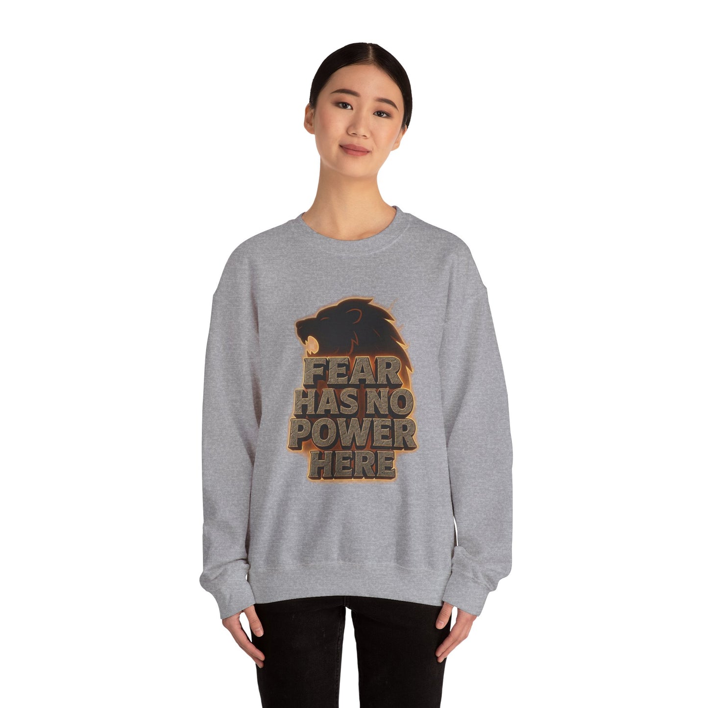 Fearless Lion Crewneck Sweatshirt - Cozy Unisex Top, Gift for Animal Lovers, Empowerment Apparel, Casual Fashion