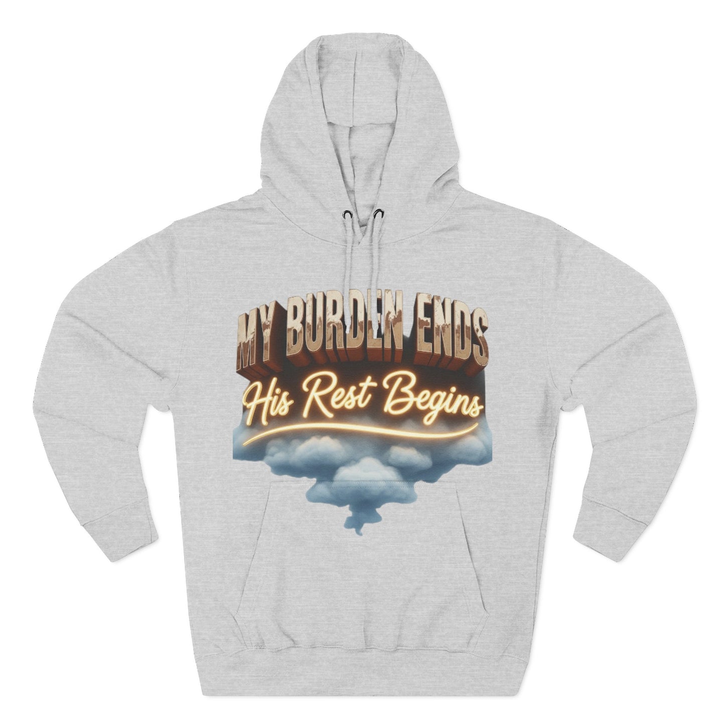 Inspirational Three-Panel Fleece Hoodie, Cozy Sweatshirt, Motivational Gift, Relaxation Wear, Everyday Comfort