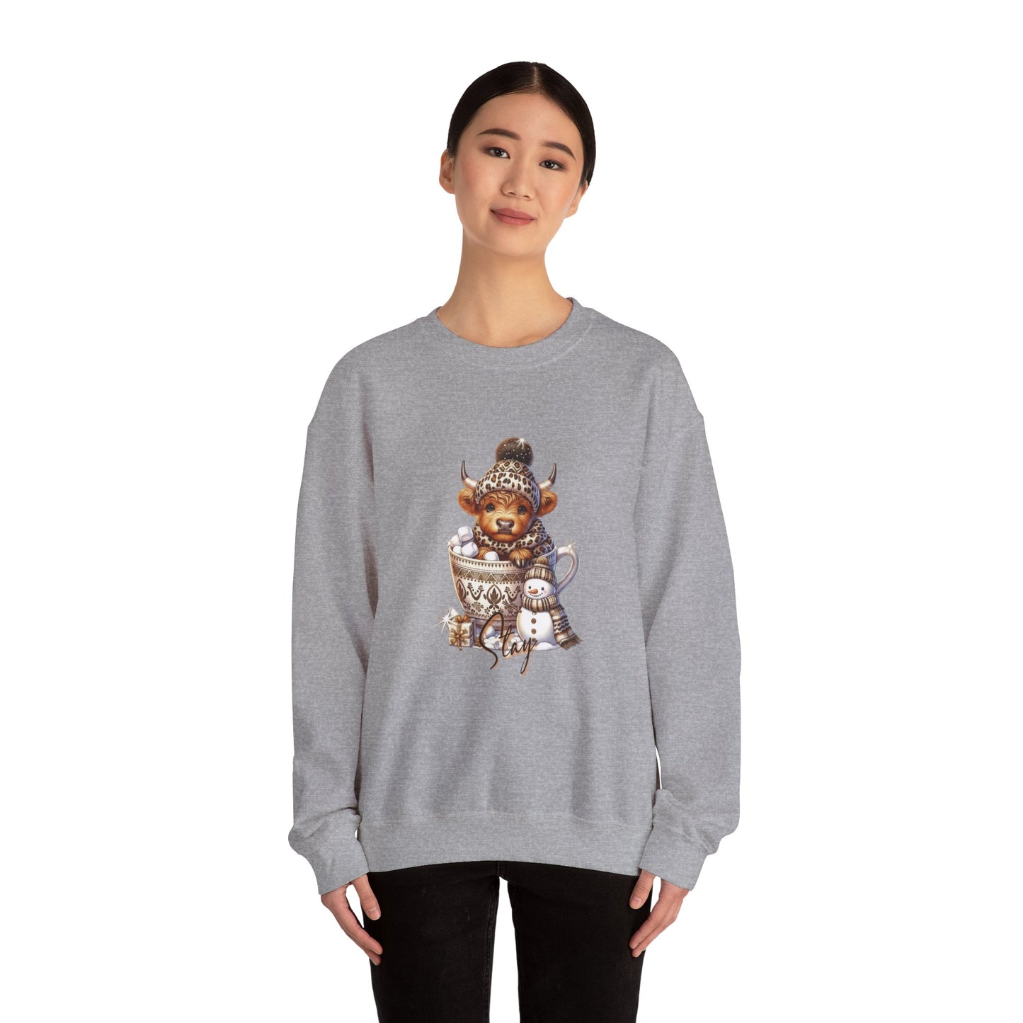 Cozy Animal Sweatshirt Featuring Cute Winter Design, Perfect Gift for Animal Lovers, Seasonal Fashion, Holiday Apparel, Comfortable Crewneck