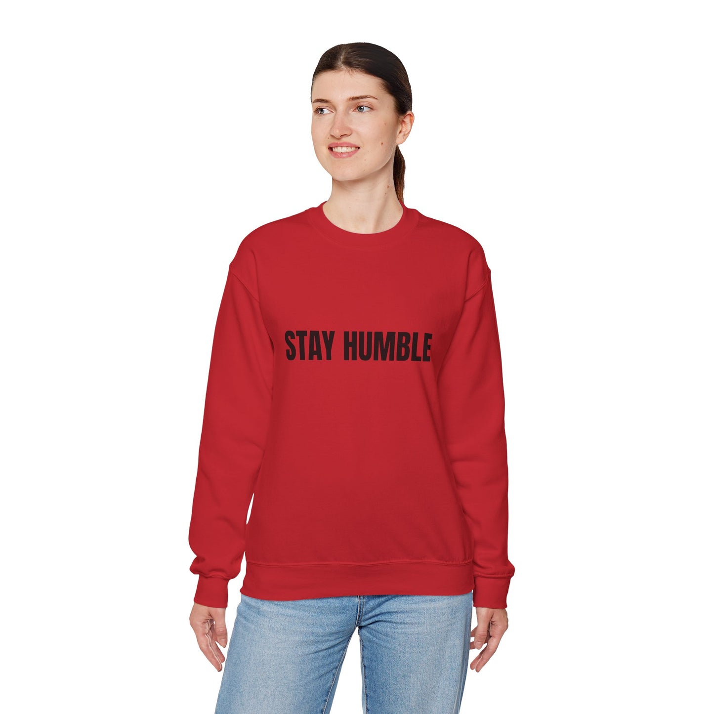 Stay Humble Crewneck Sweatshirt for Cozy Inspirational Vibes, Perfect for Gifts, Casual Outfits, and Daily Wear